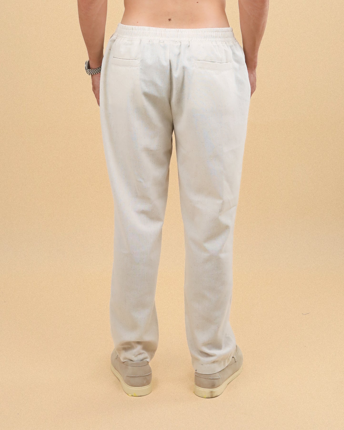 MEN'S BEIGE LINEN PANTS