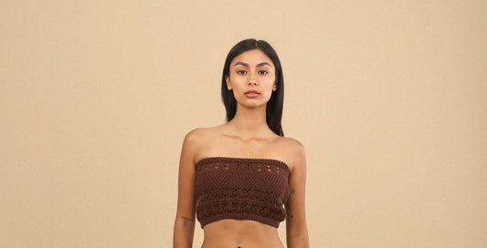 BROWN KNIT TOP