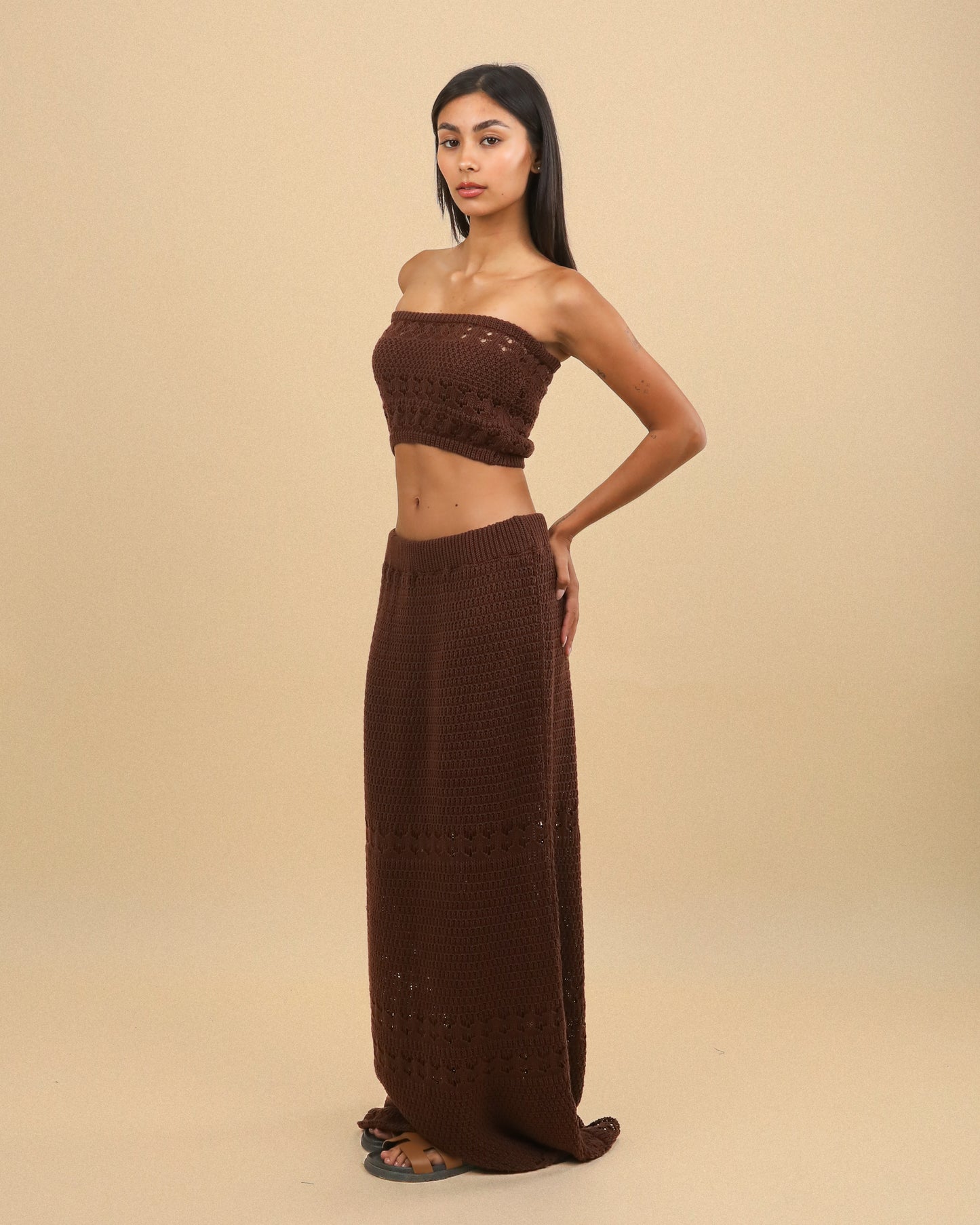 BROWN KNIT SET