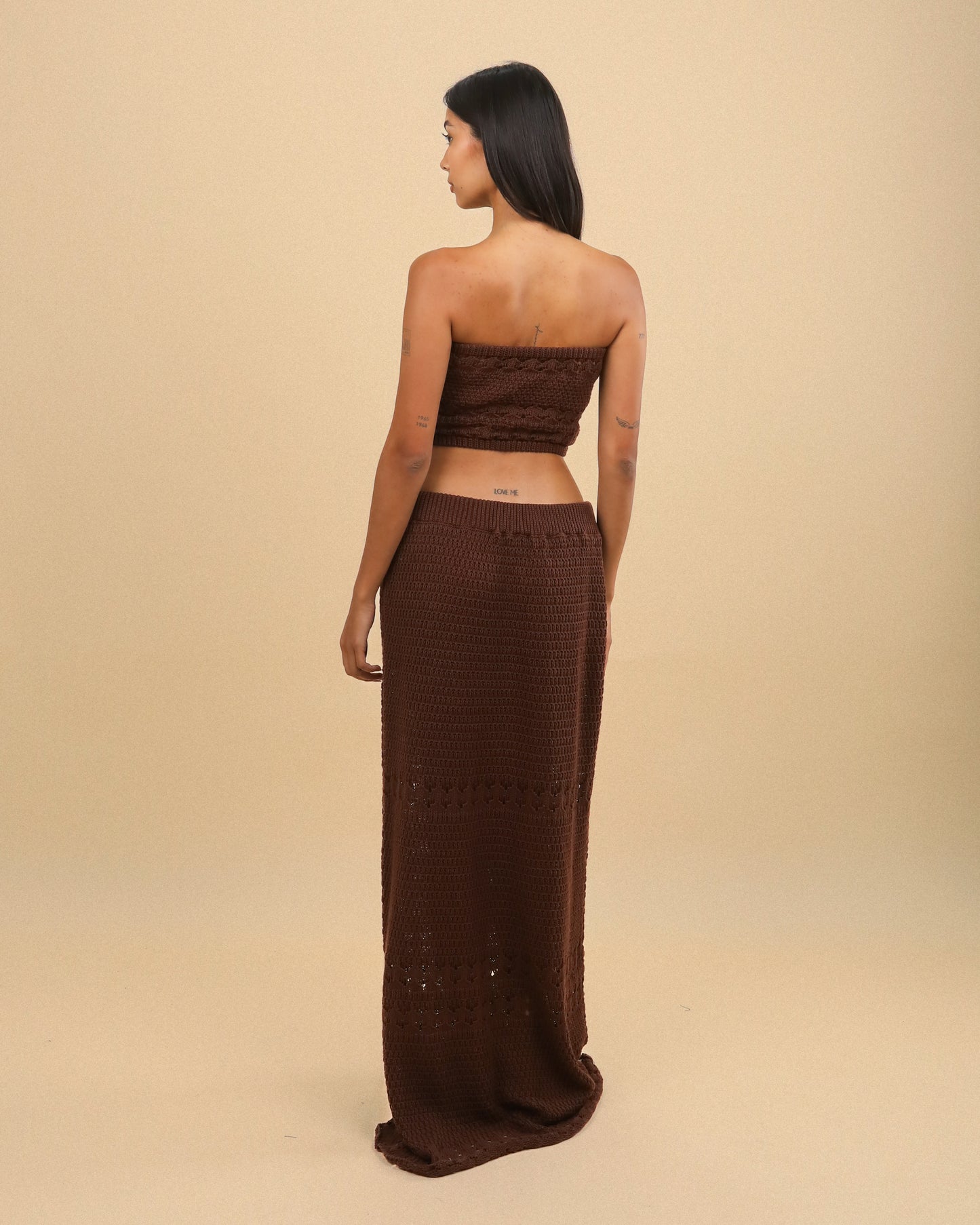 BROWN KNIT SKIRT