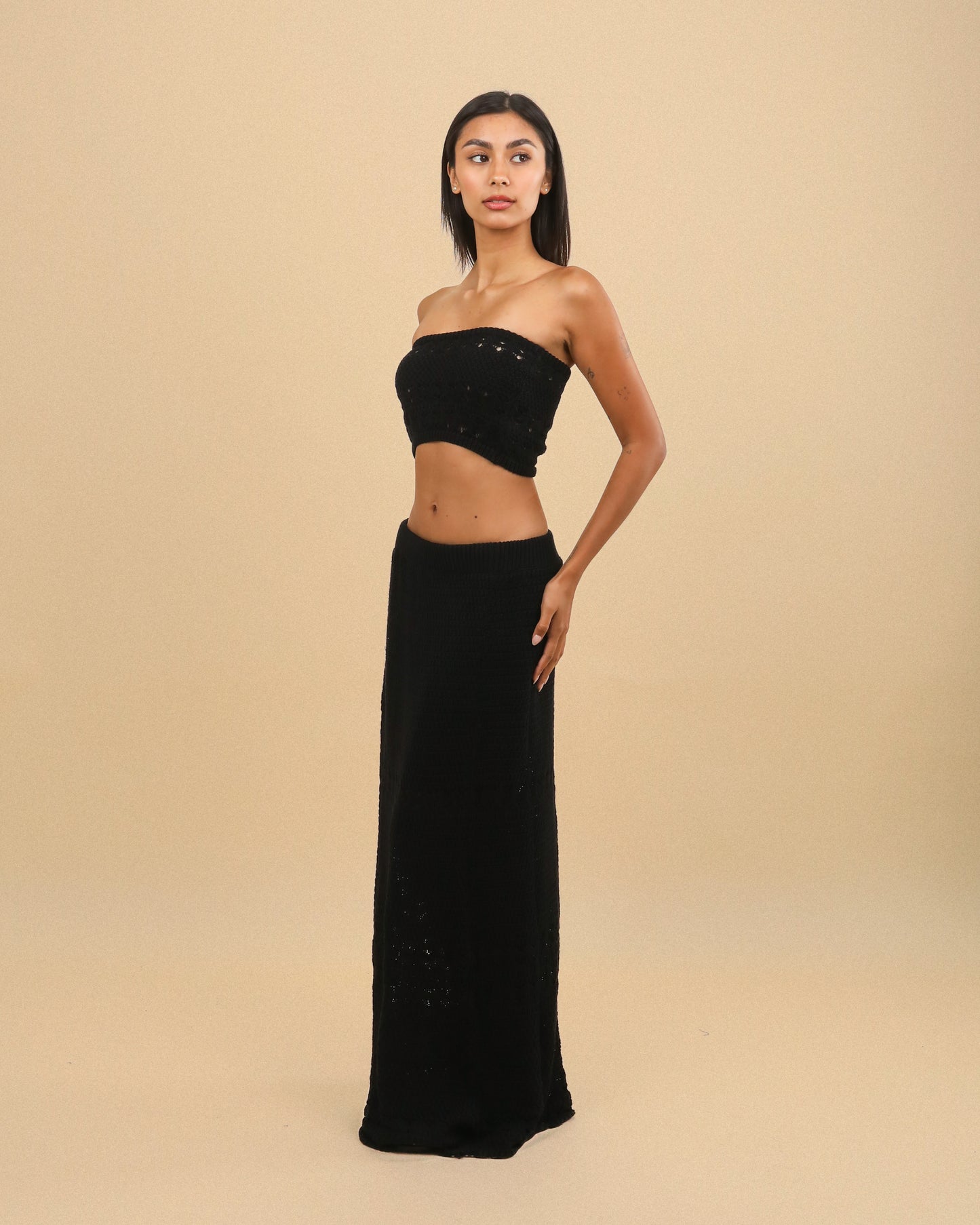 BLACK KNIT SET