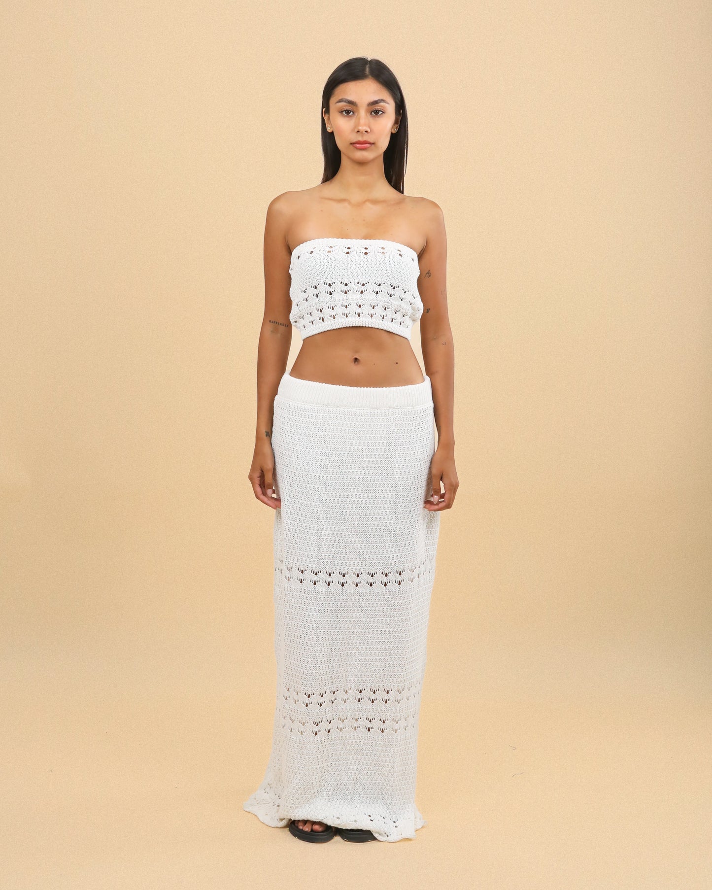 WHITE KNIT SET