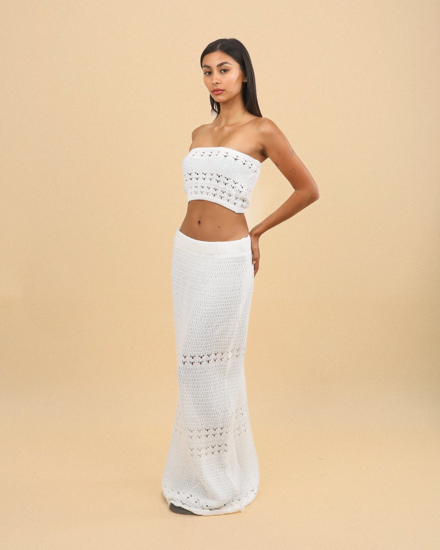 WHITE KNIT SET