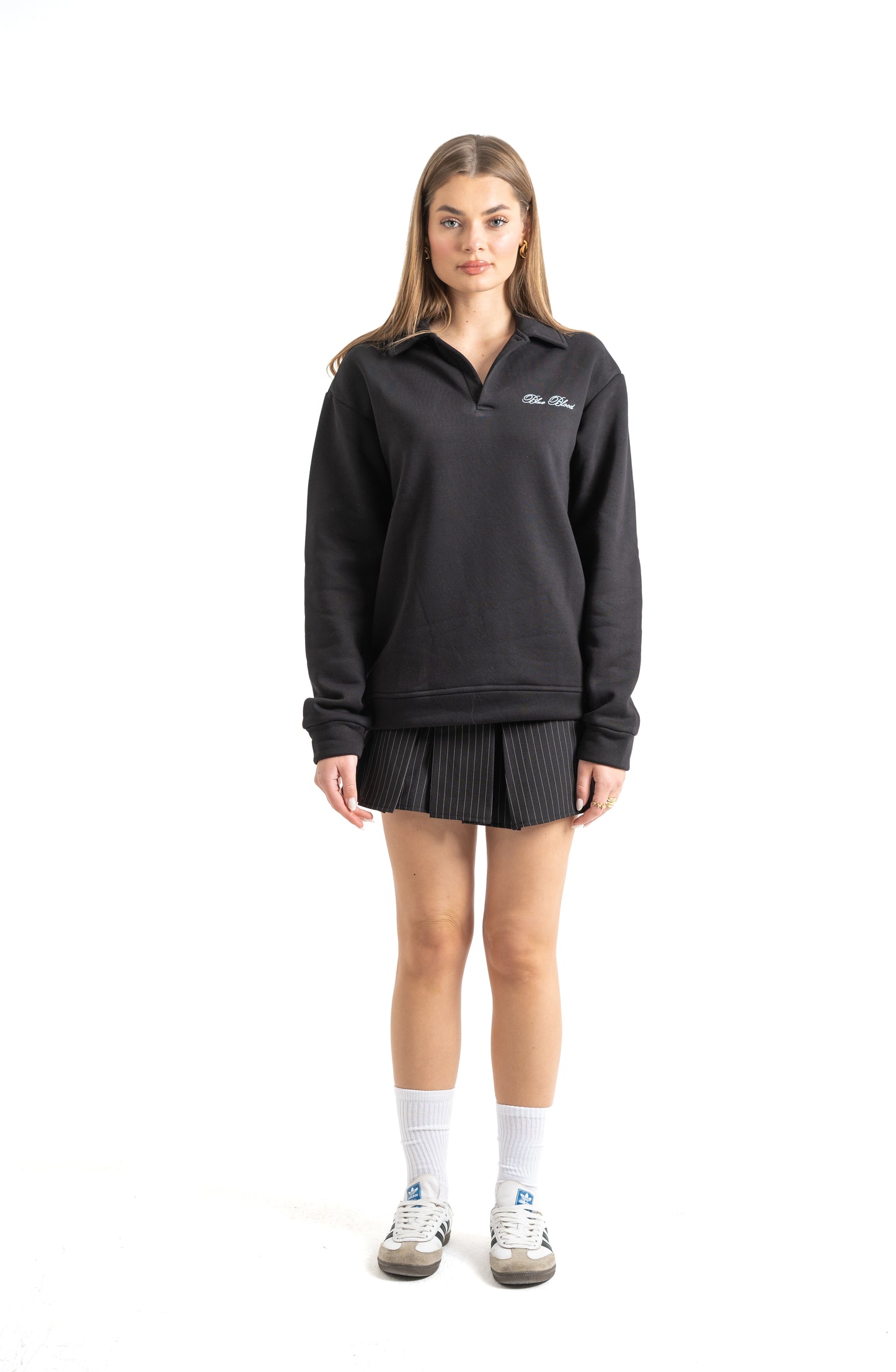 Fleece Black Polo