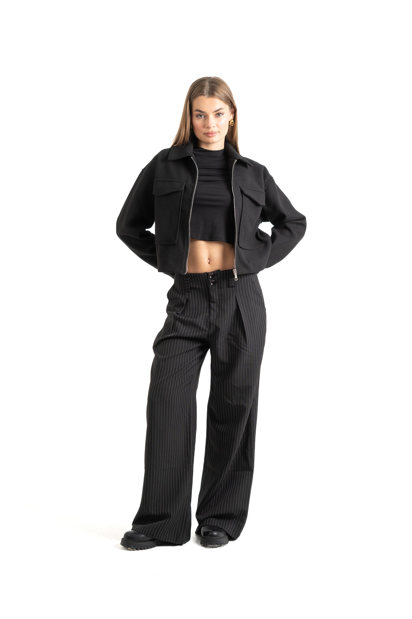 WOMEN’S BLACK WOOL BLEND JACKET