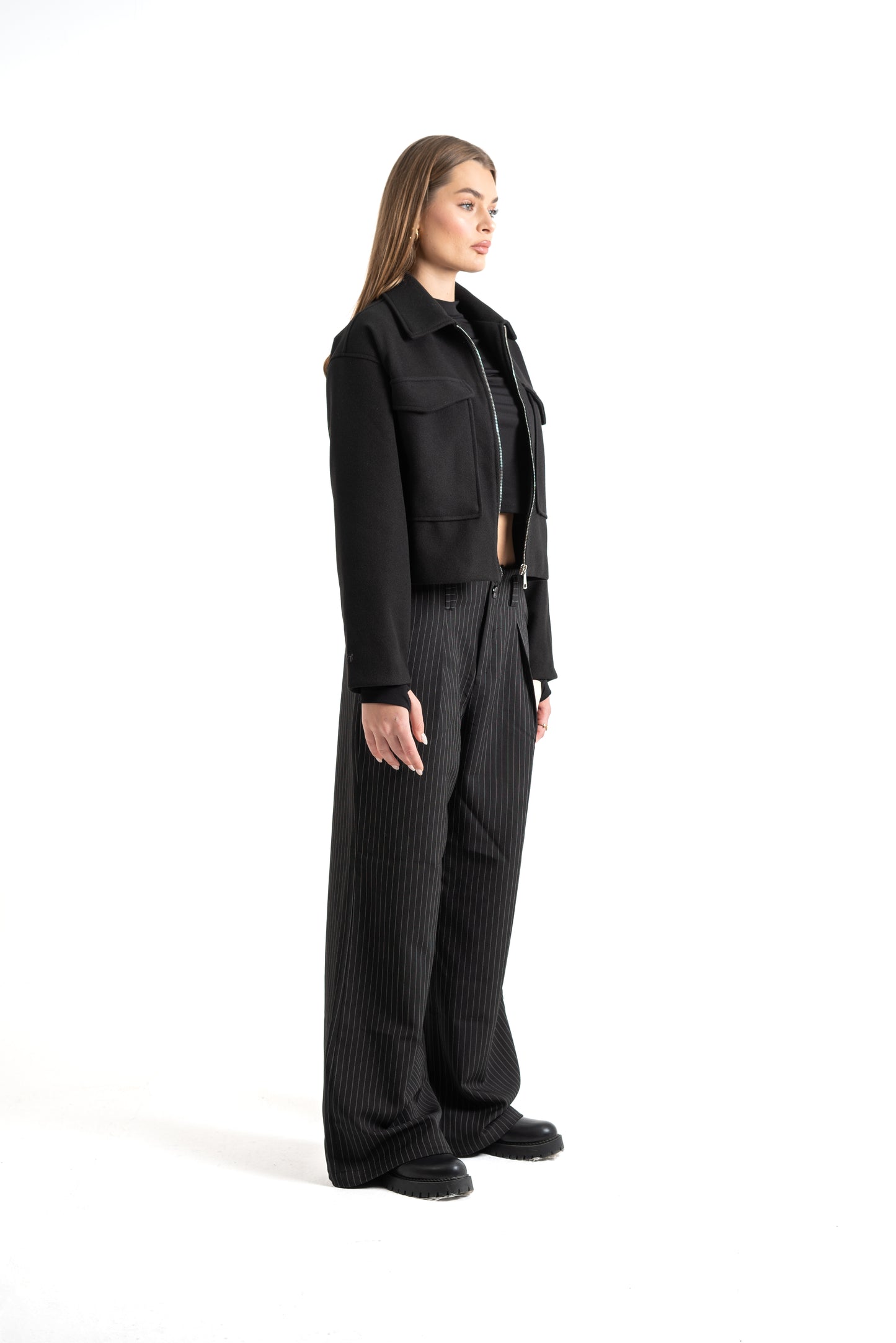 WOMEN’S BLACK WOOL BLEND JACKET