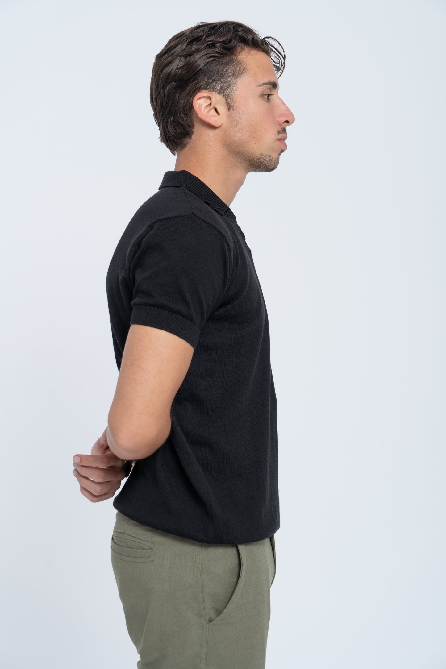 Black Buttonless Knit