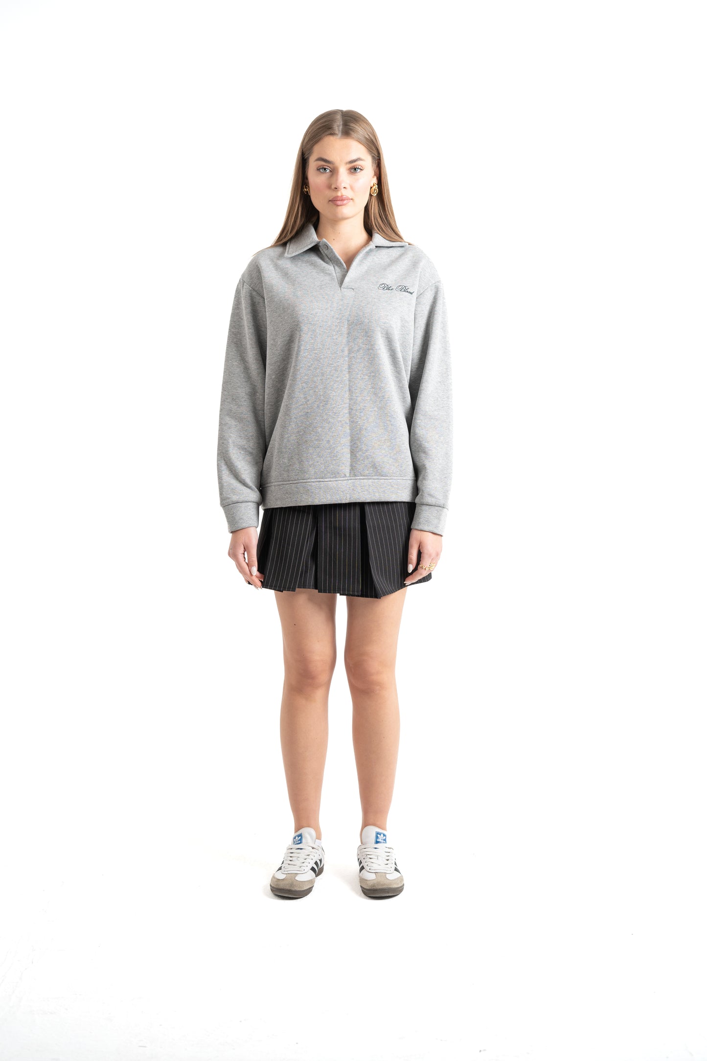 Fleece Grey Polo