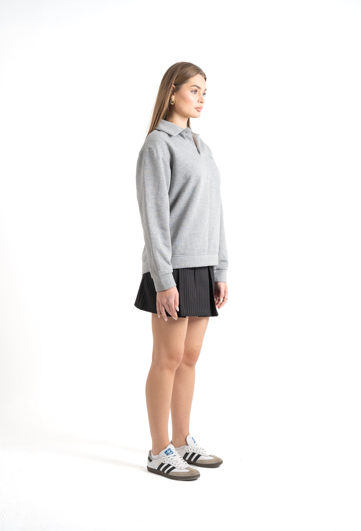 Fleece Grey Polo