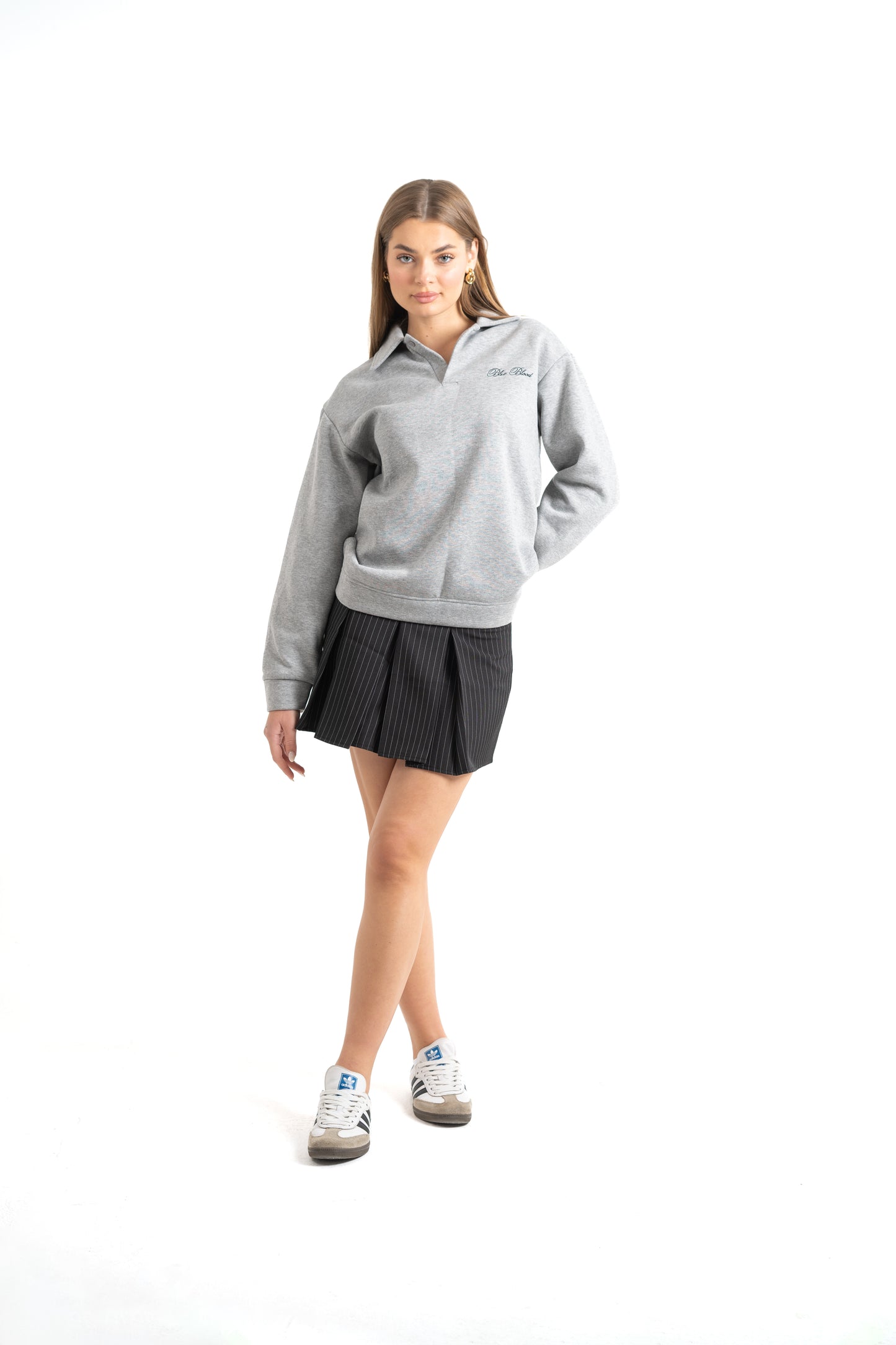 Fleece Grey Polo
