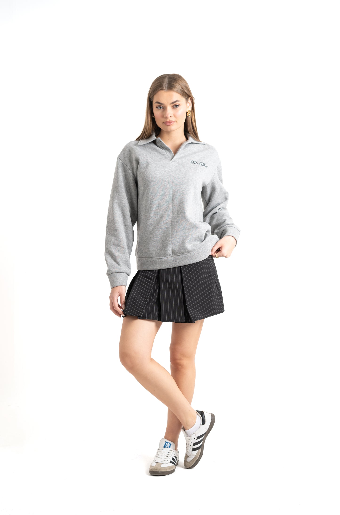 Fleece Grey Polo