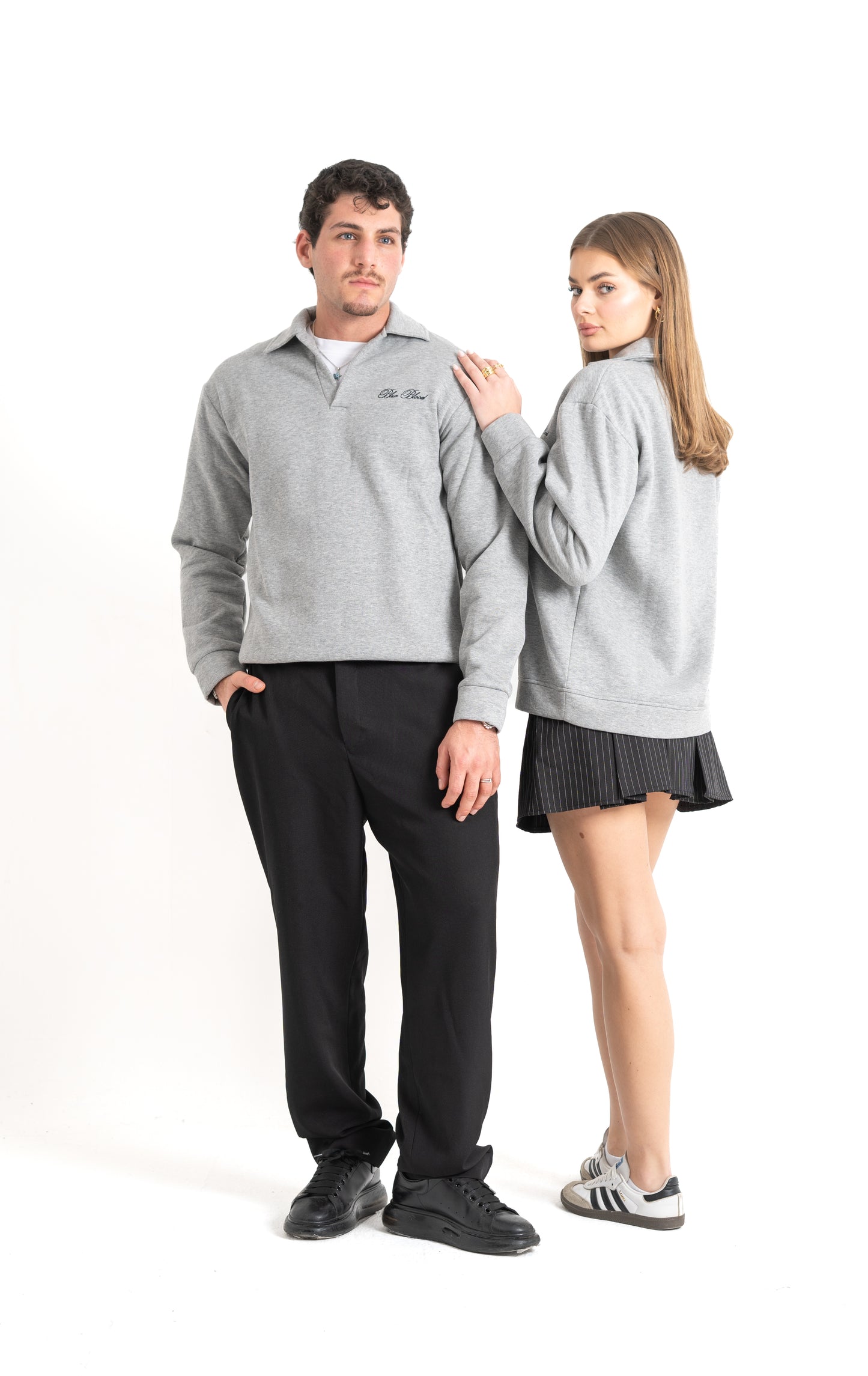 Fleece Grey Polo