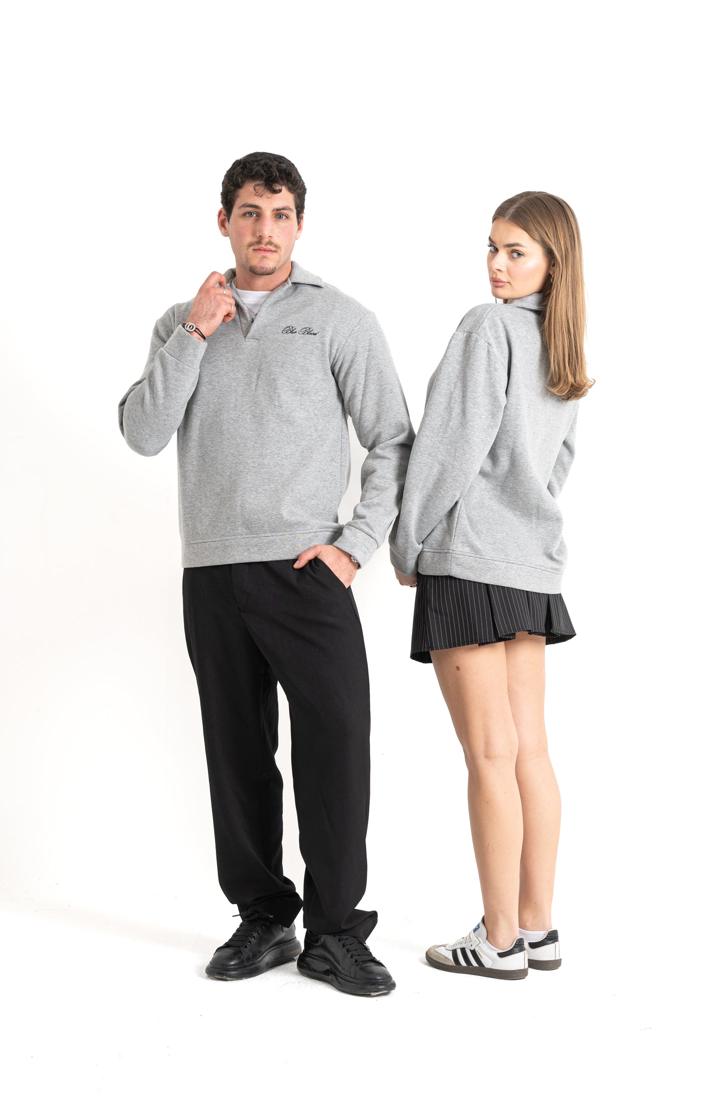 Fleece Grey Polo
