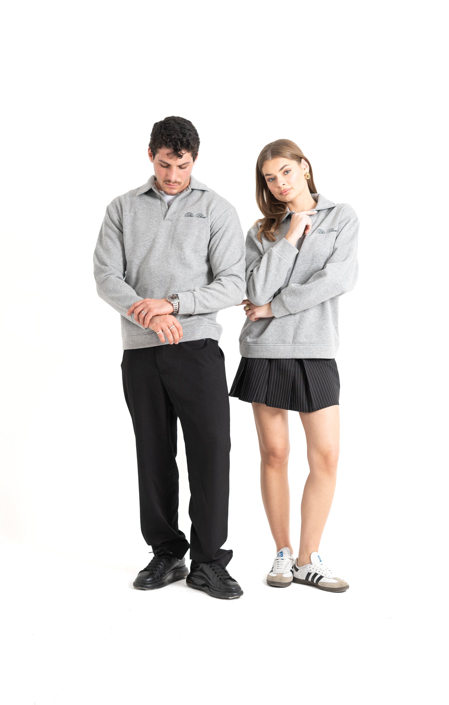 Fleece Grey Polo
