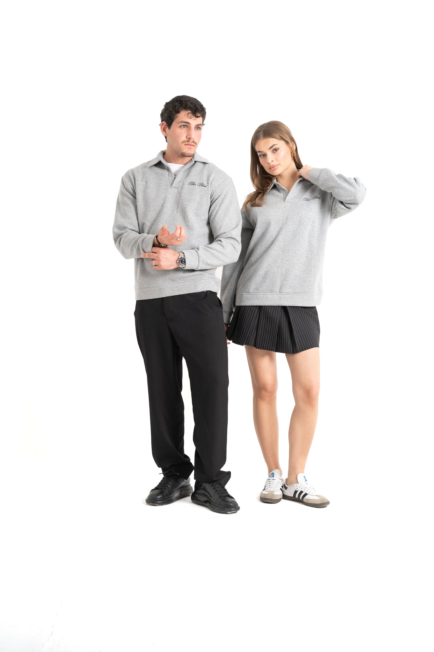 Fleece Grey Polo