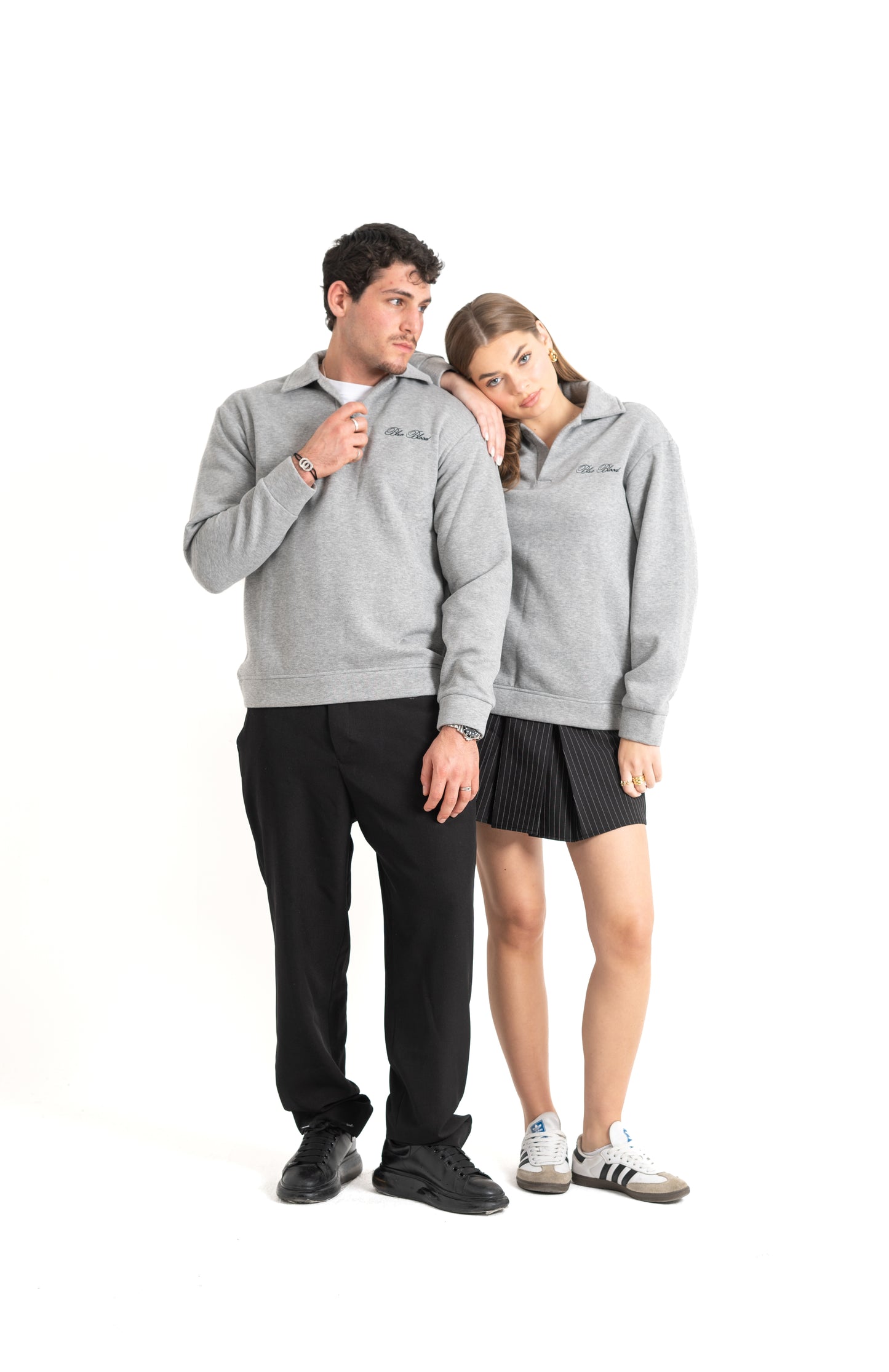 Fleece Grey Polo