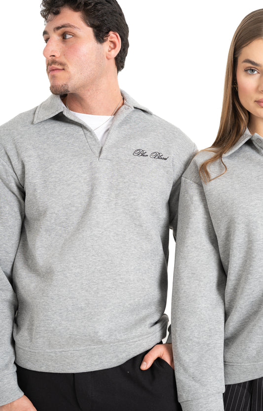 Fleece Grey Polo