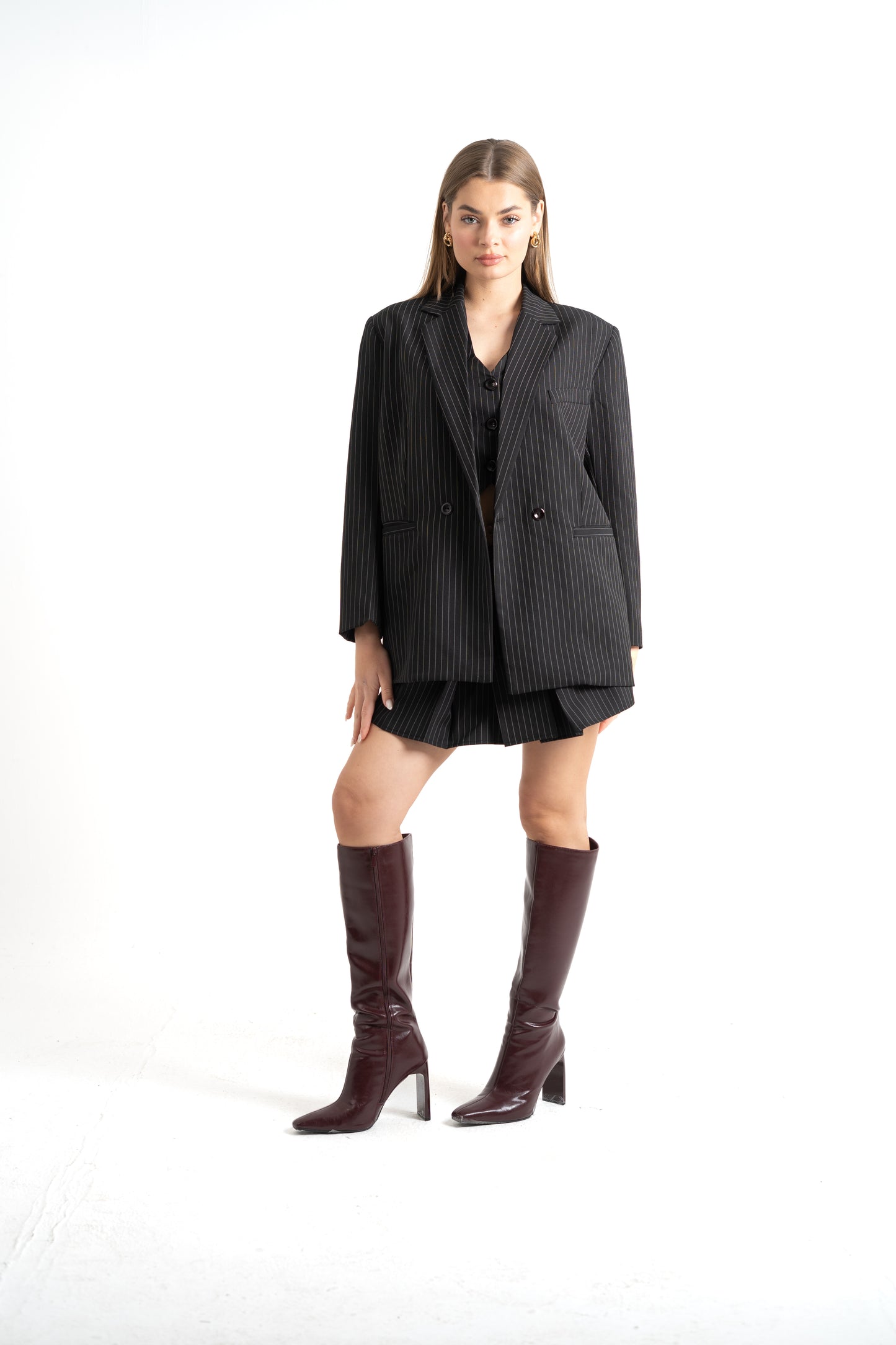 Black Striped Blazer
