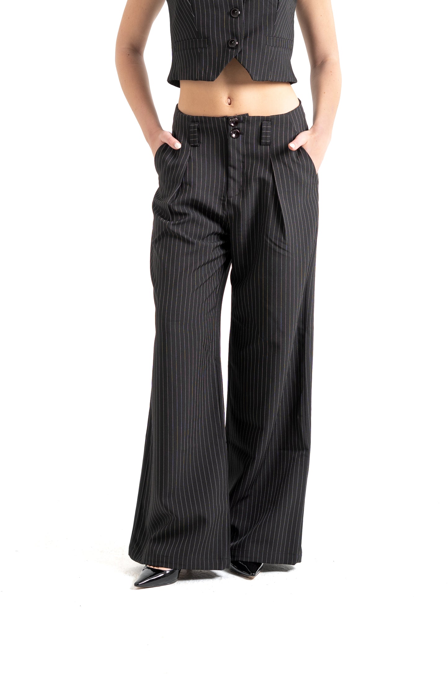 Black Striped Pants