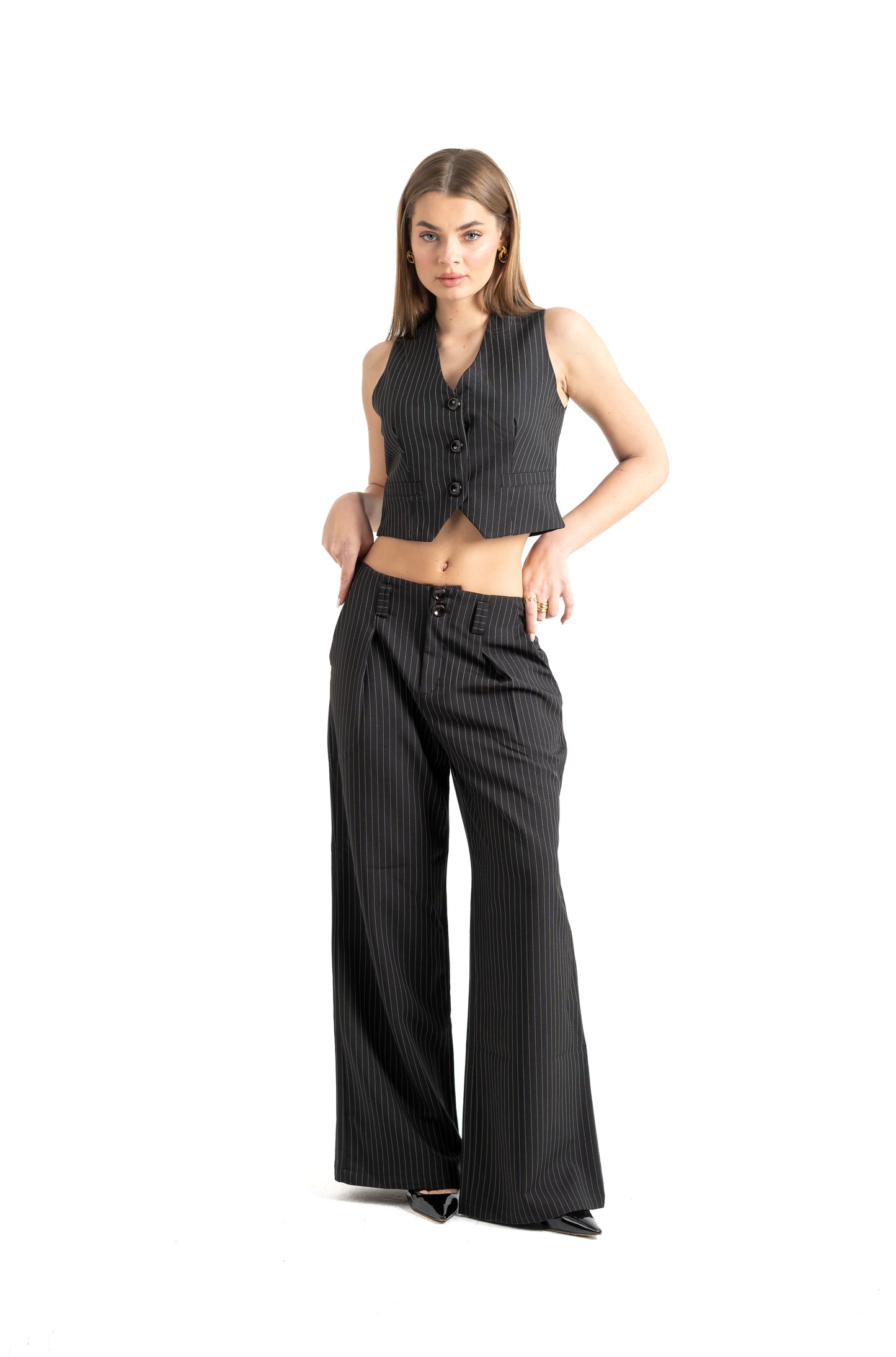 Black Striped Pants