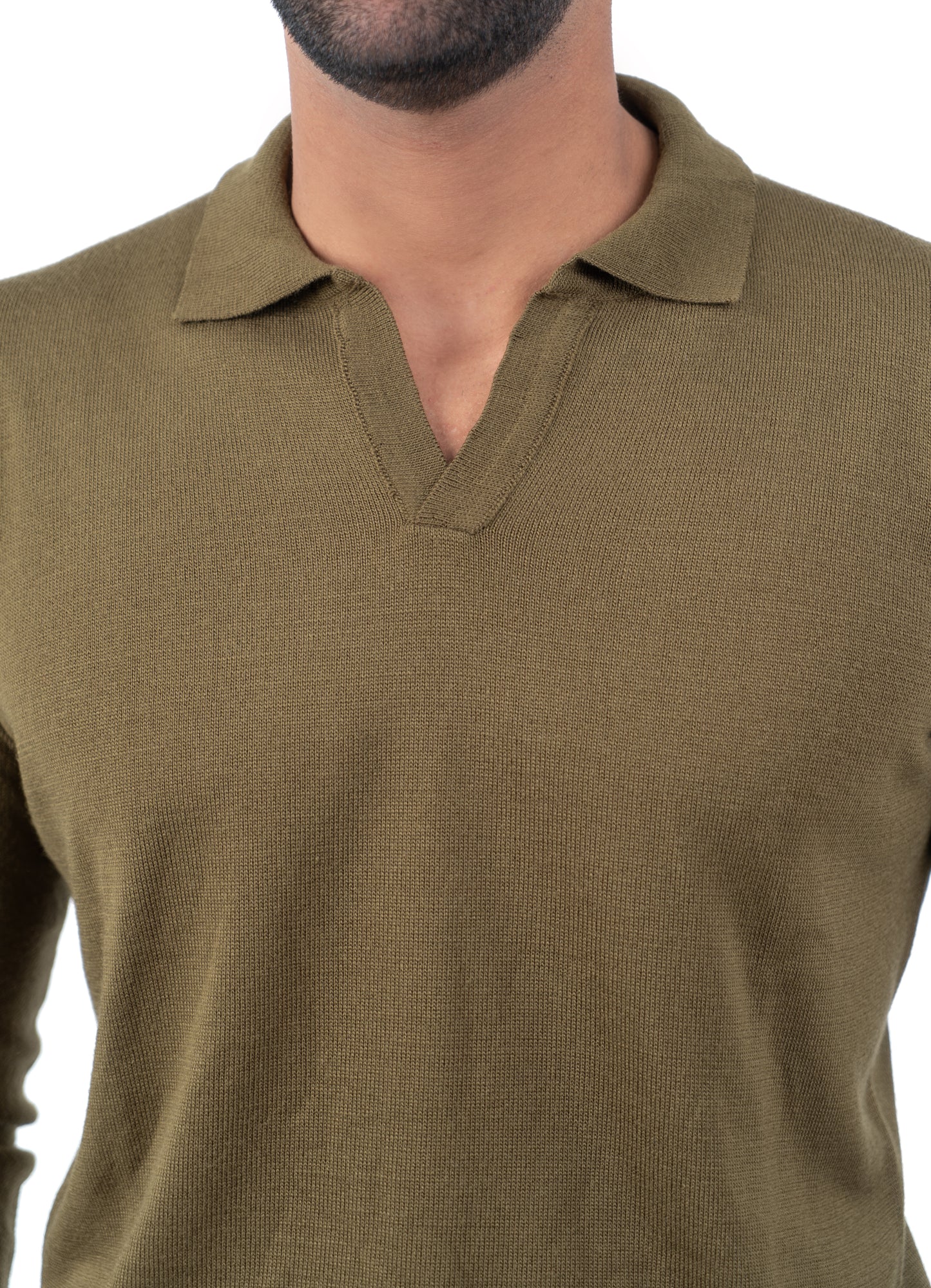 Heritage Olive: Buttonless Knitwear