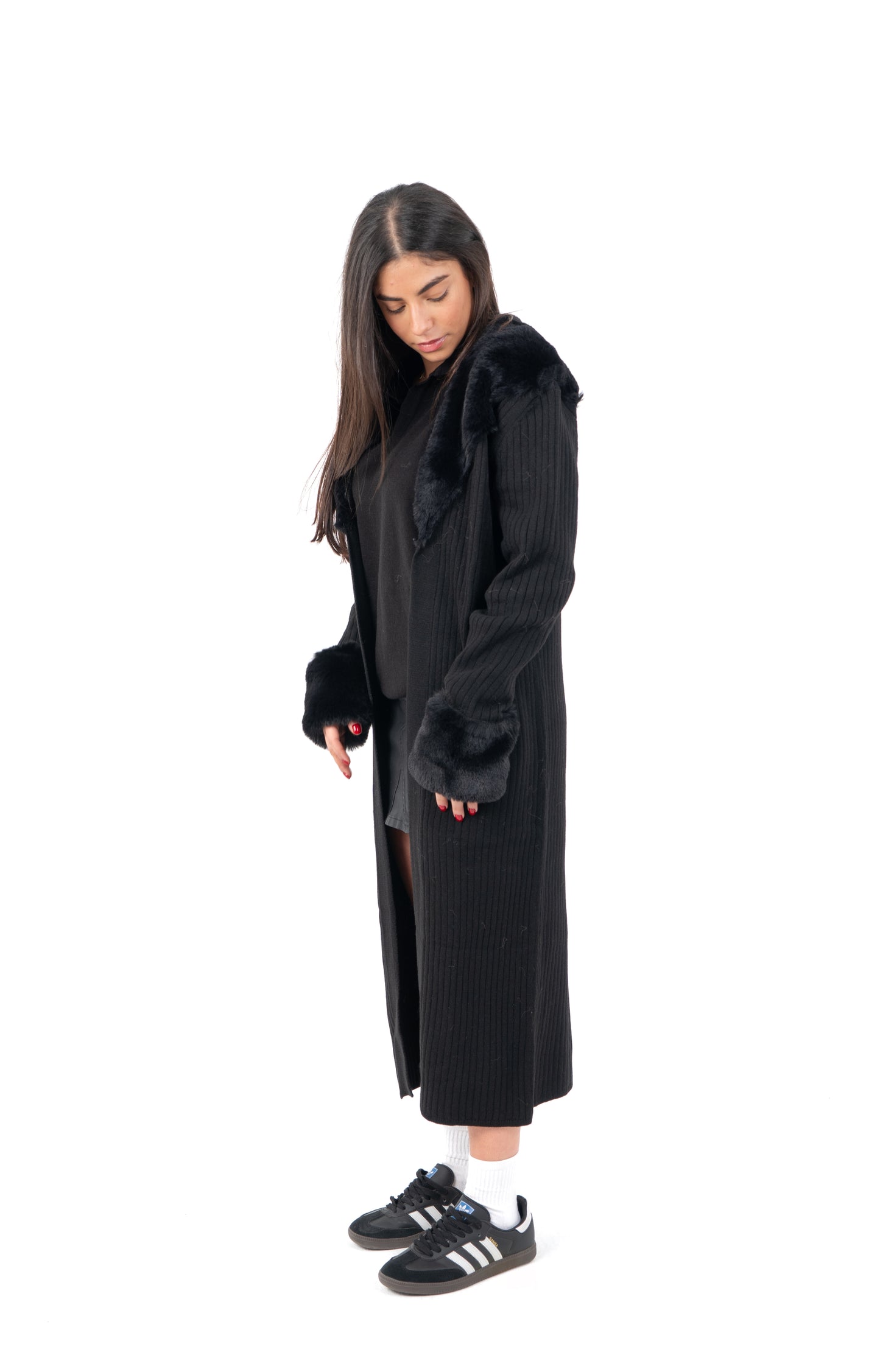 Noir Elegance: Women's Black Coat