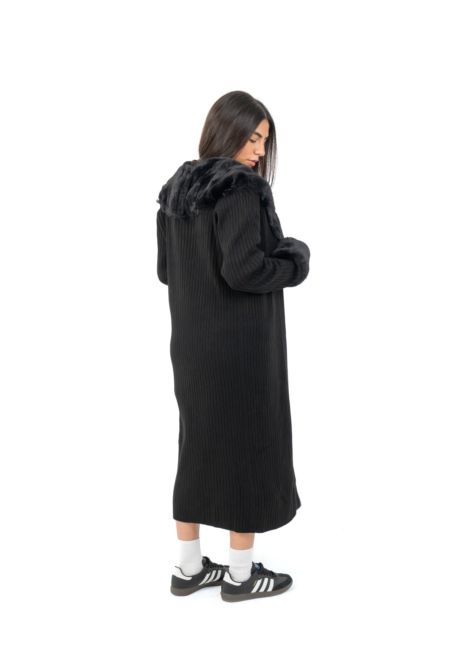 Noir Elegance: Women's Black Coat