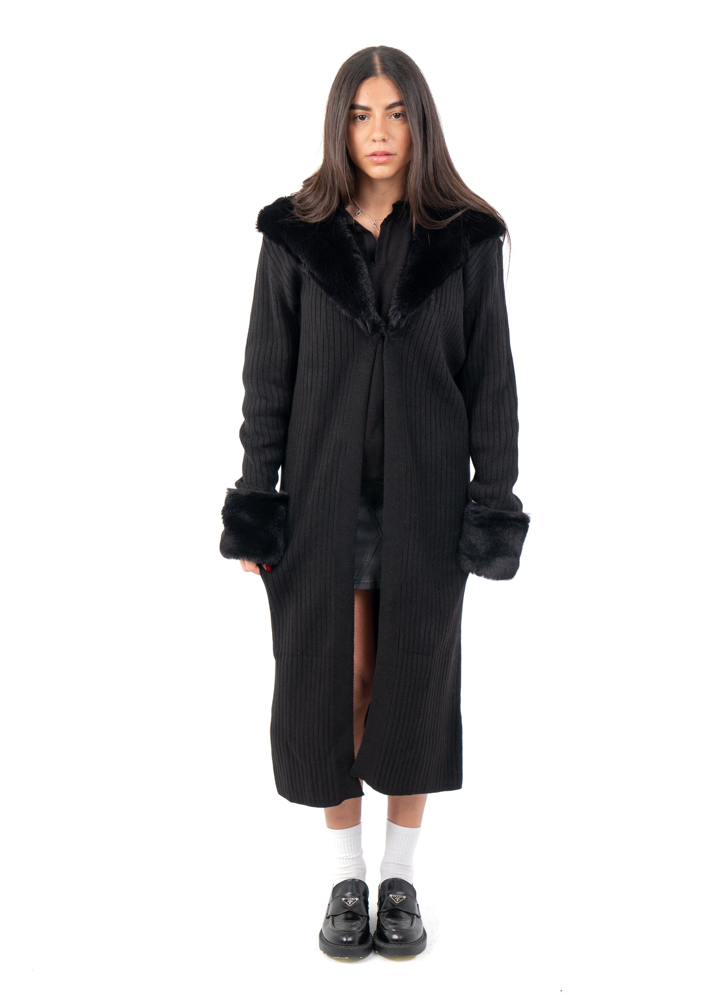 Noir Elegance: Women's Black Coat