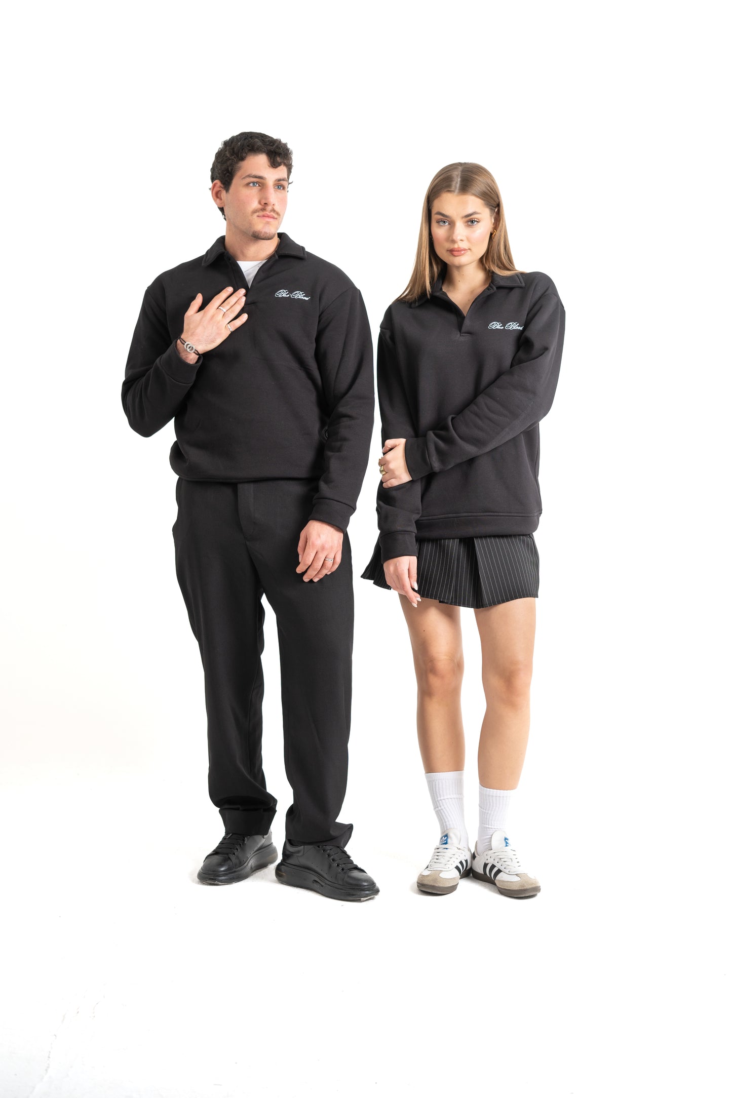 Fleece Black Polo