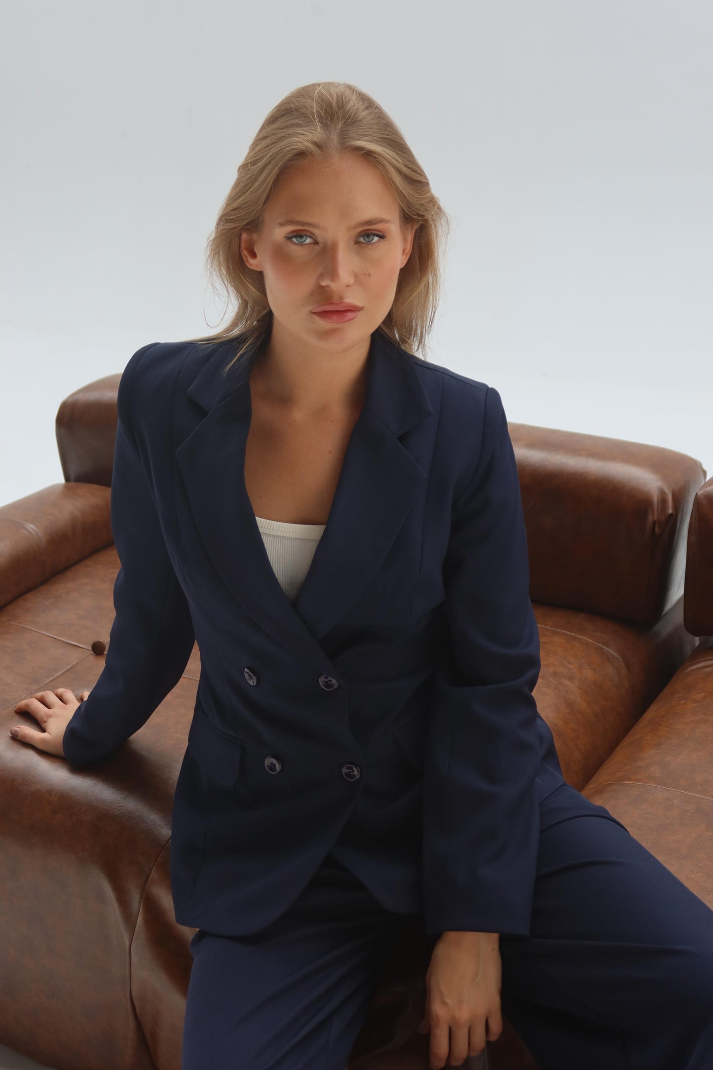 Navy Fitted Blazer