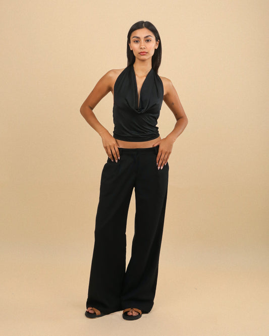 BLACK LINEN PANTS