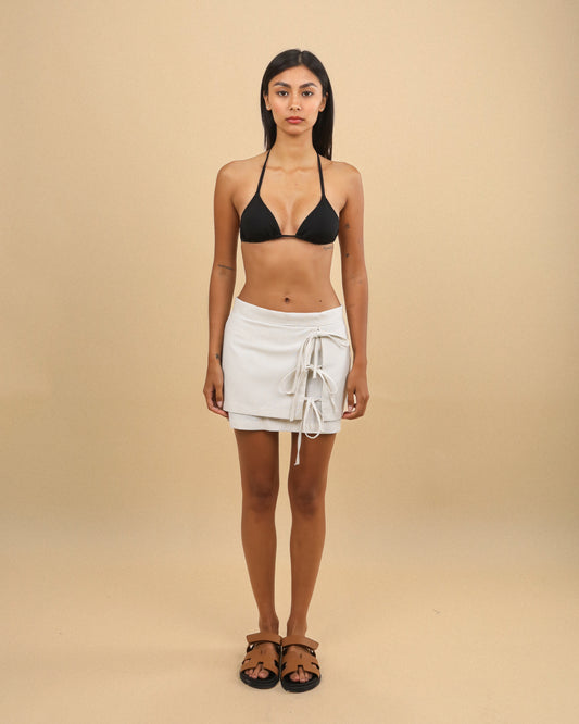 BEIGE LINEN SKIRT