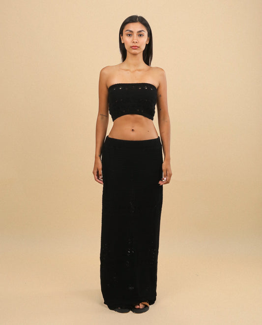 BLACK KNIT SET