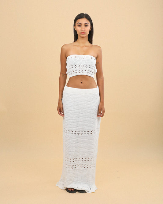 WHITE KNIT SET