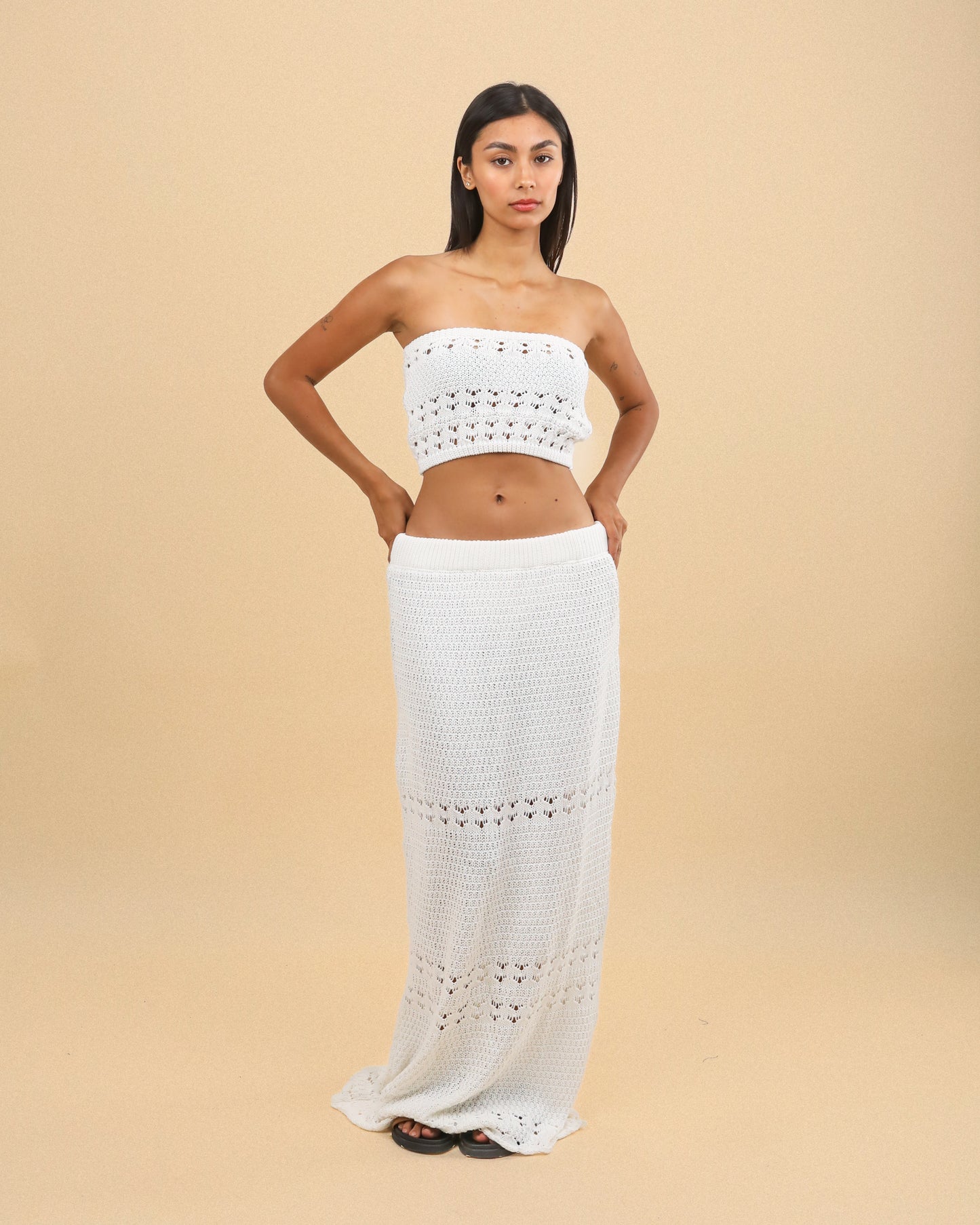 WHITE KNIT SET
