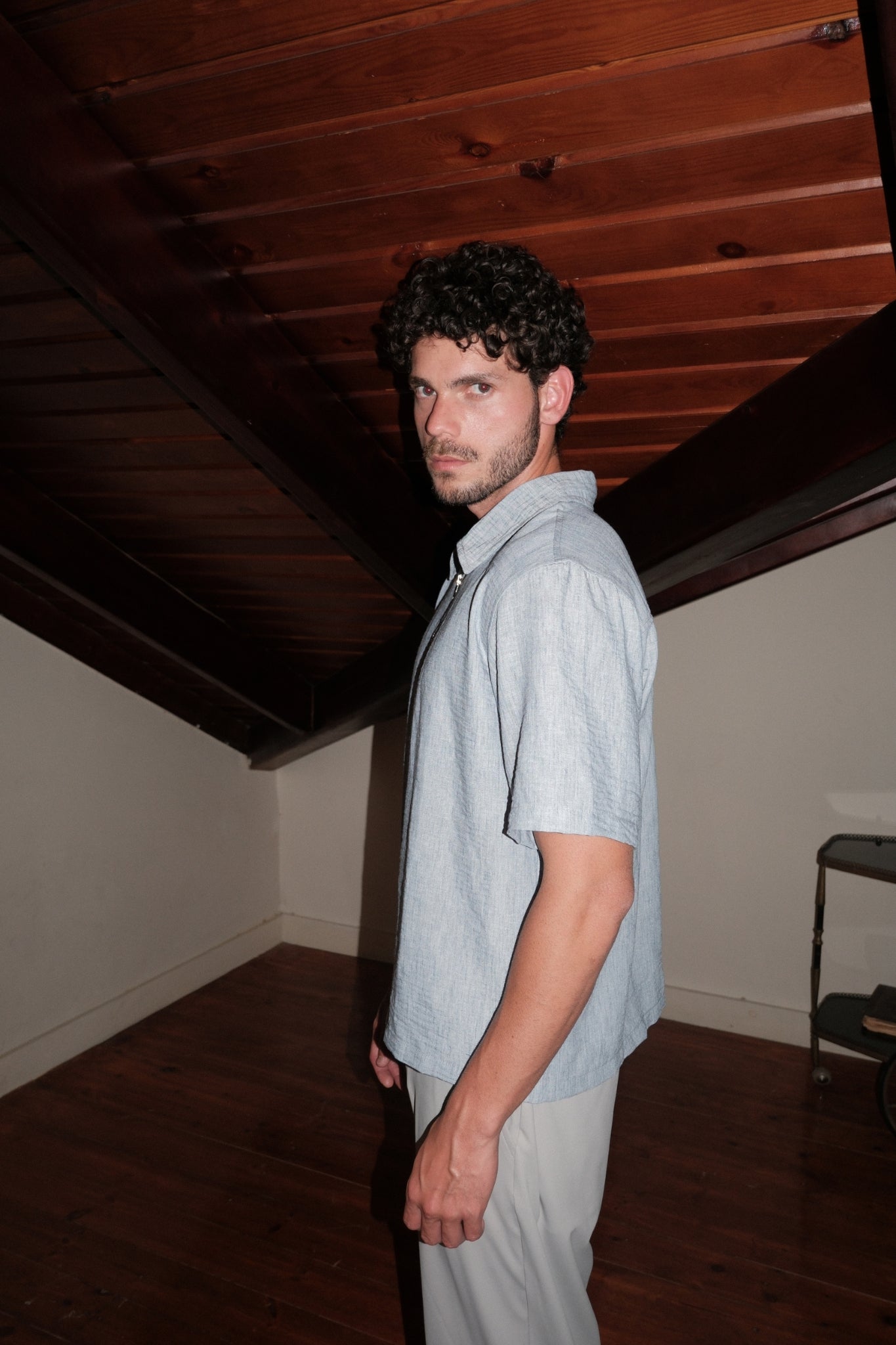 POLO ZIP LIGHT BLUE
