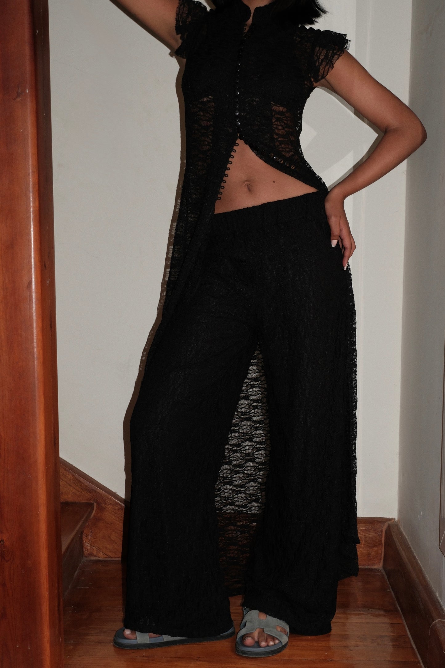 BLACK LACE SET