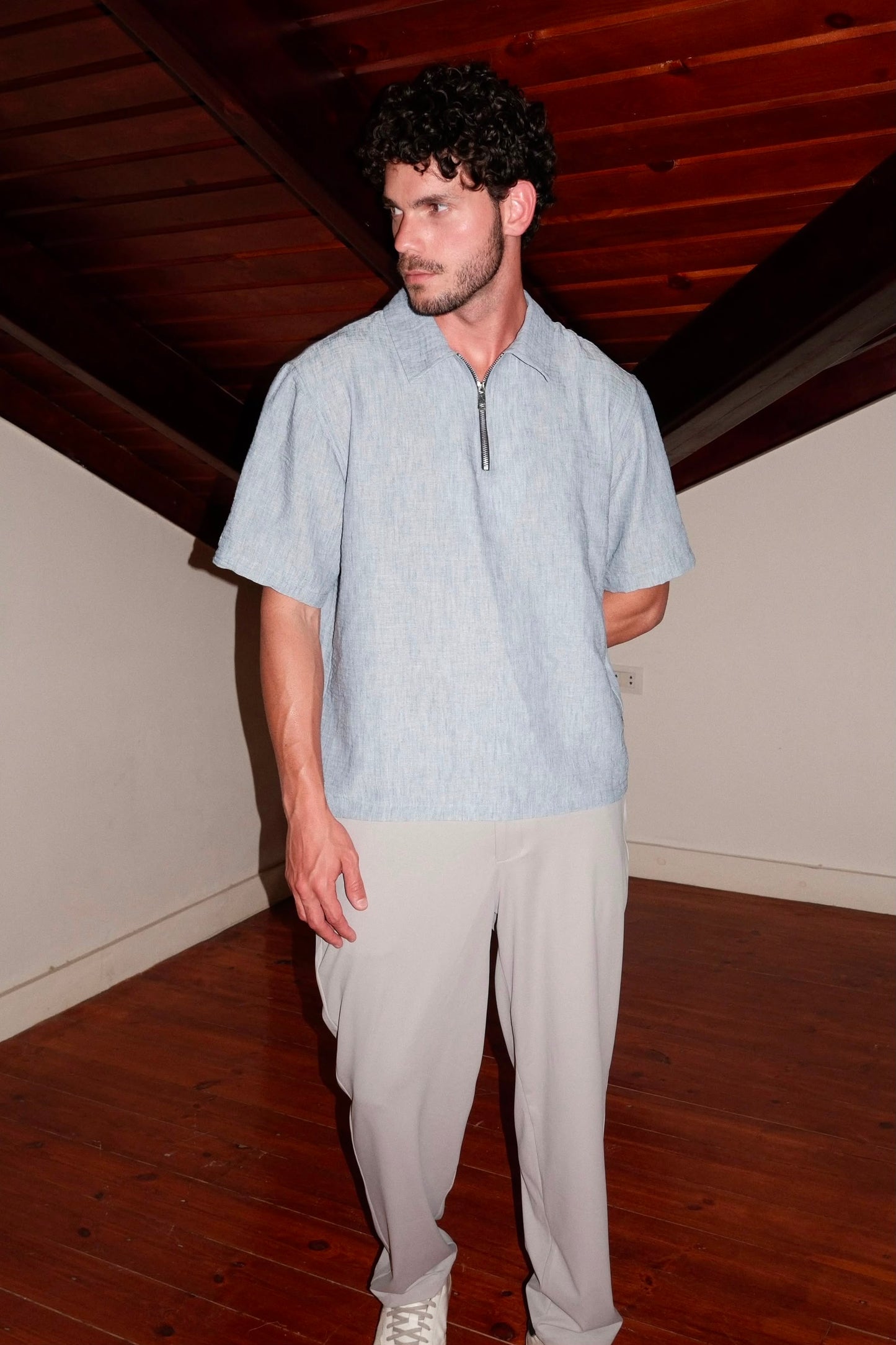 GREY FORMAL STRETCH PANTS
