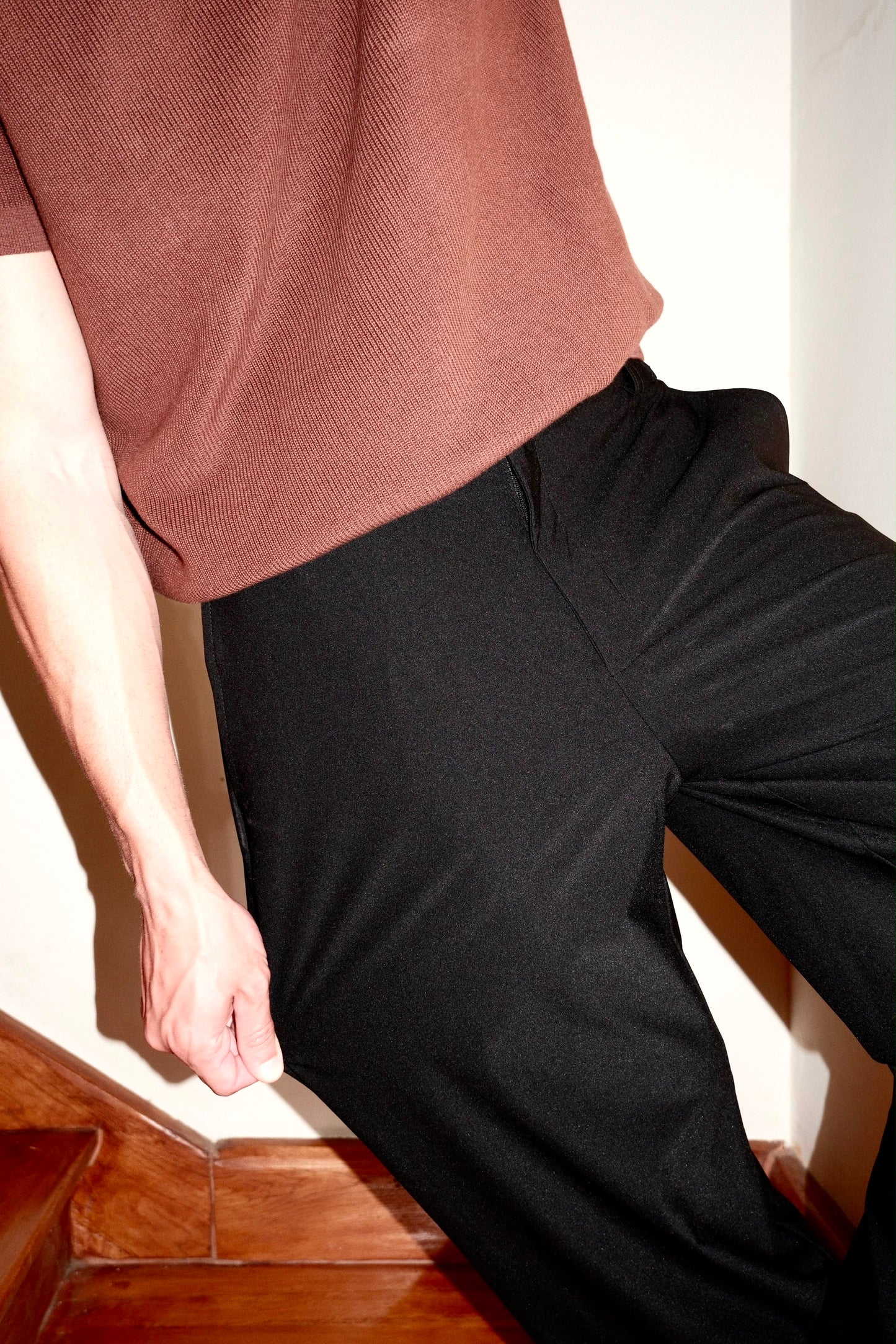 BLACK FORMAL STRETCH PANTS