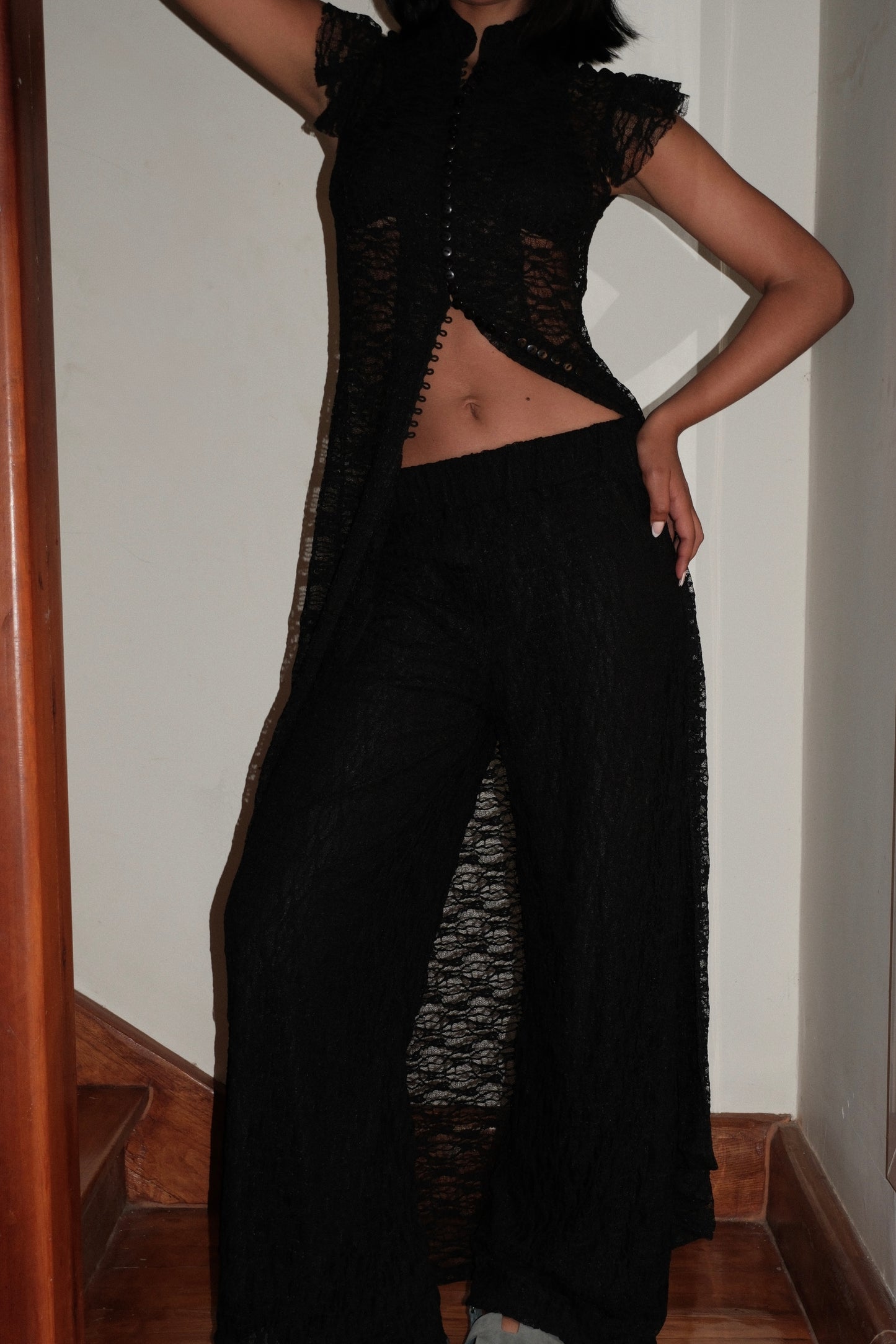 BLACK LACE SET