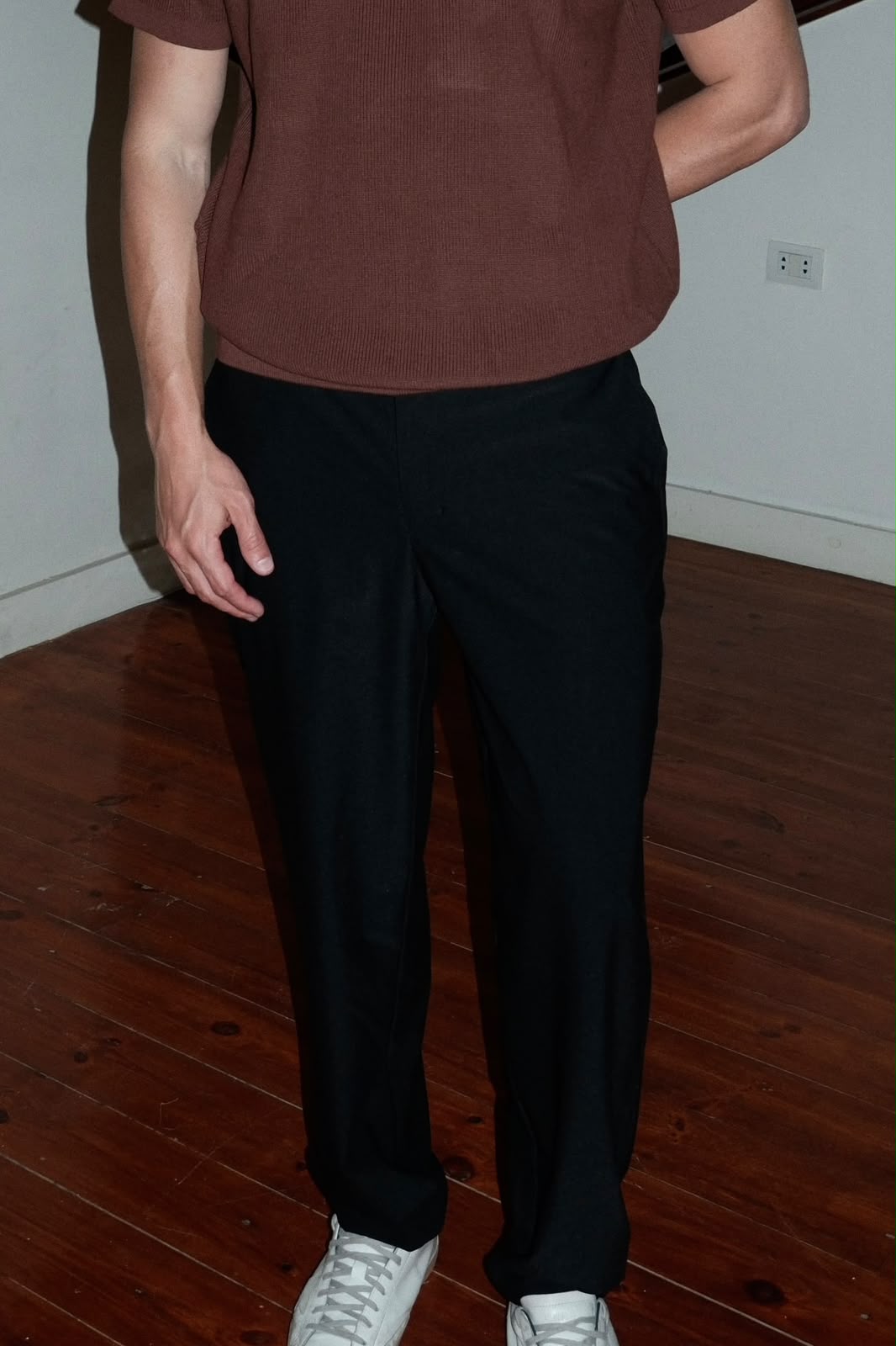 BLACK FORMAL STRETCH PANTS