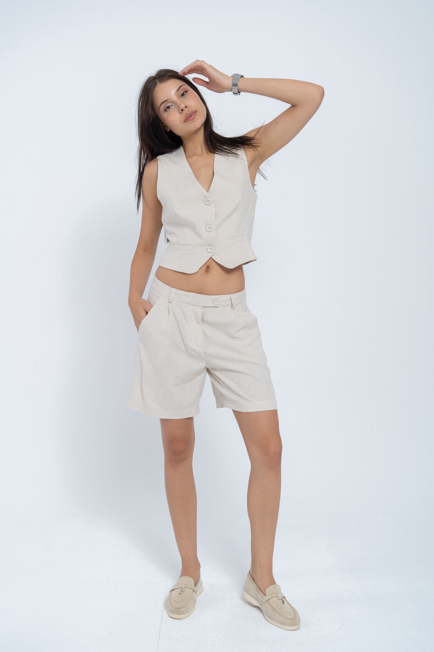 Sandstone Linen Shorts