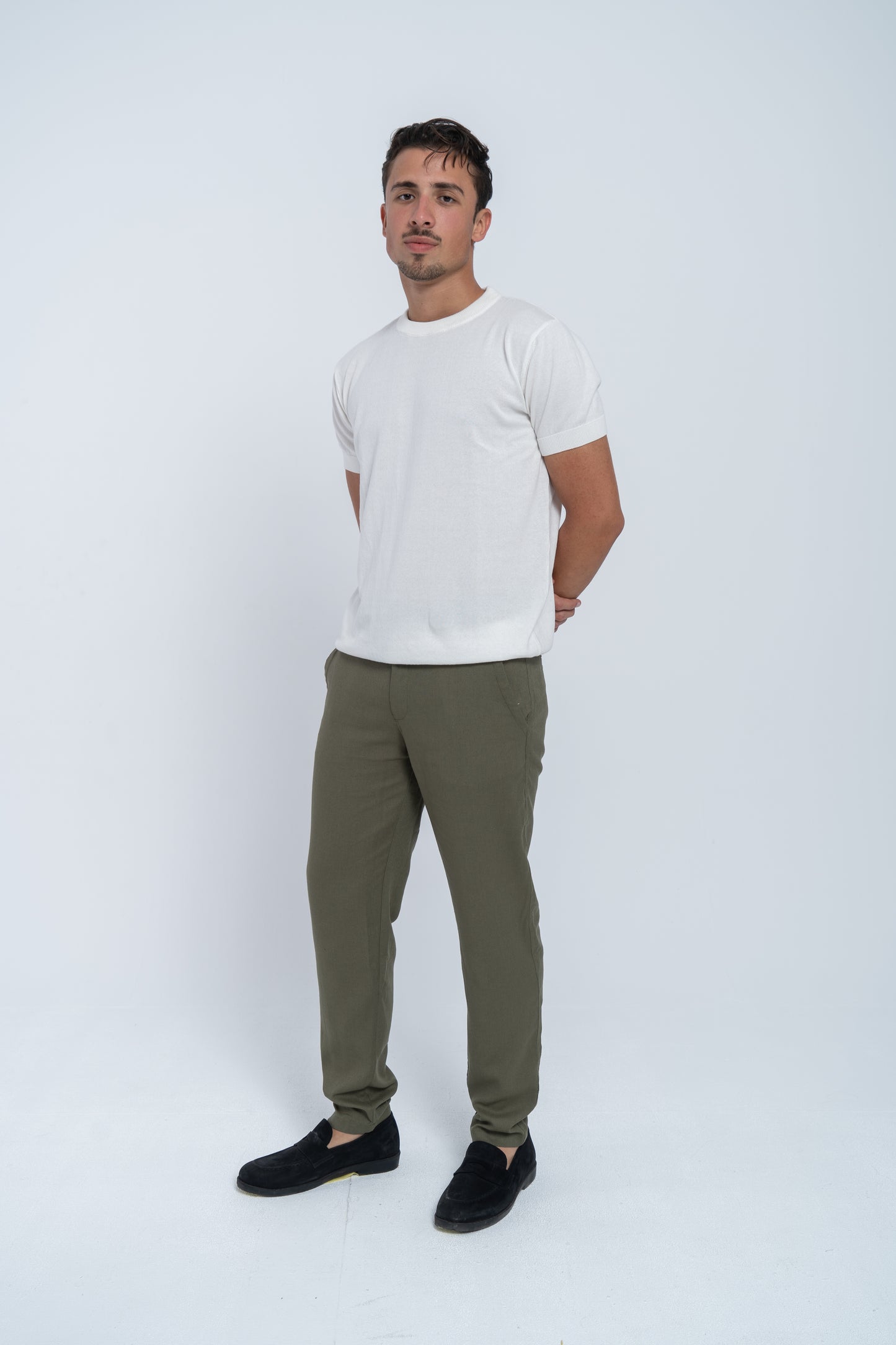 Forest Green Linen Pants