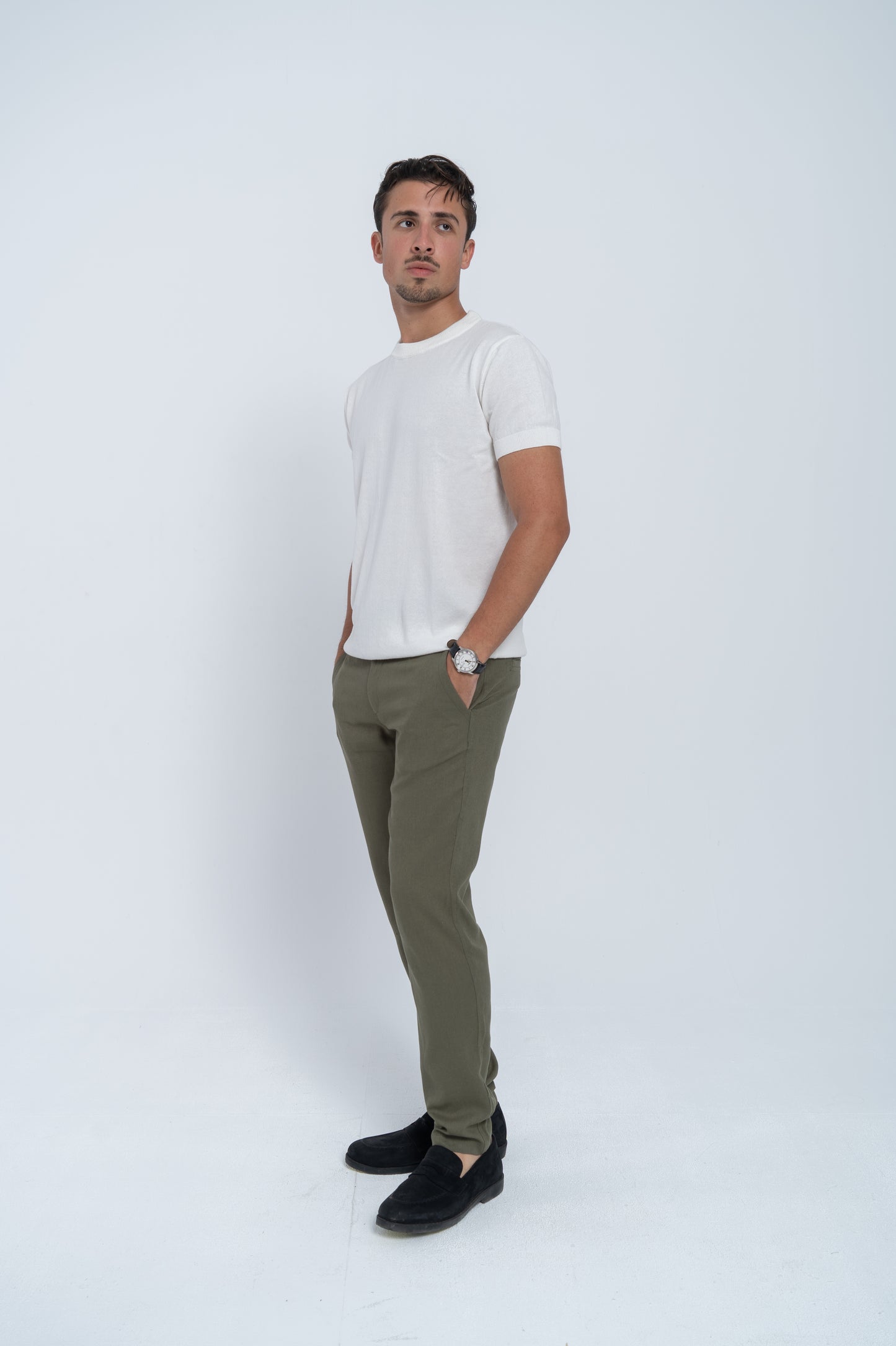 Forest Green Linen Pants