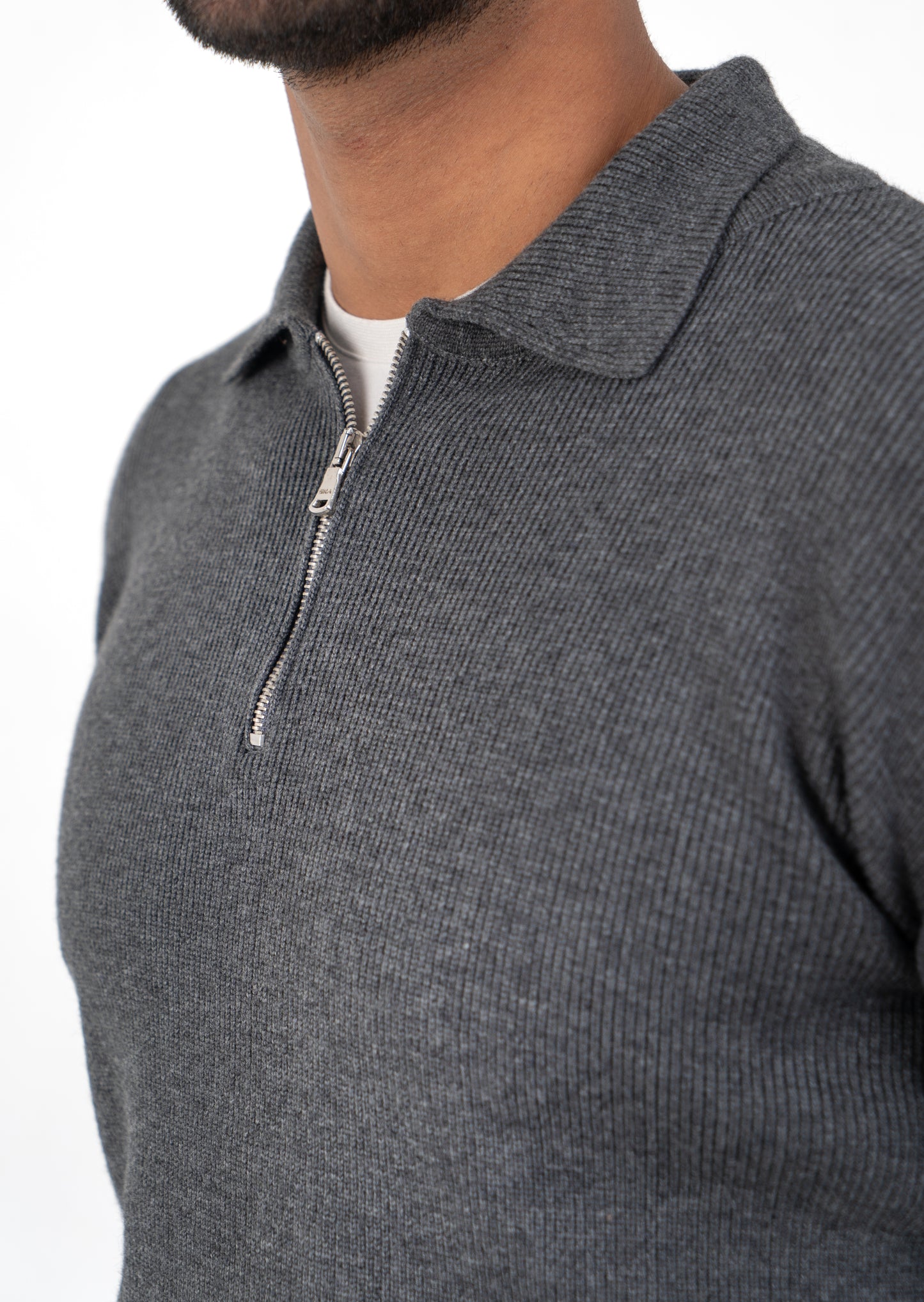 Stone Dynasty: The Grey Quarter-Zip Opulence