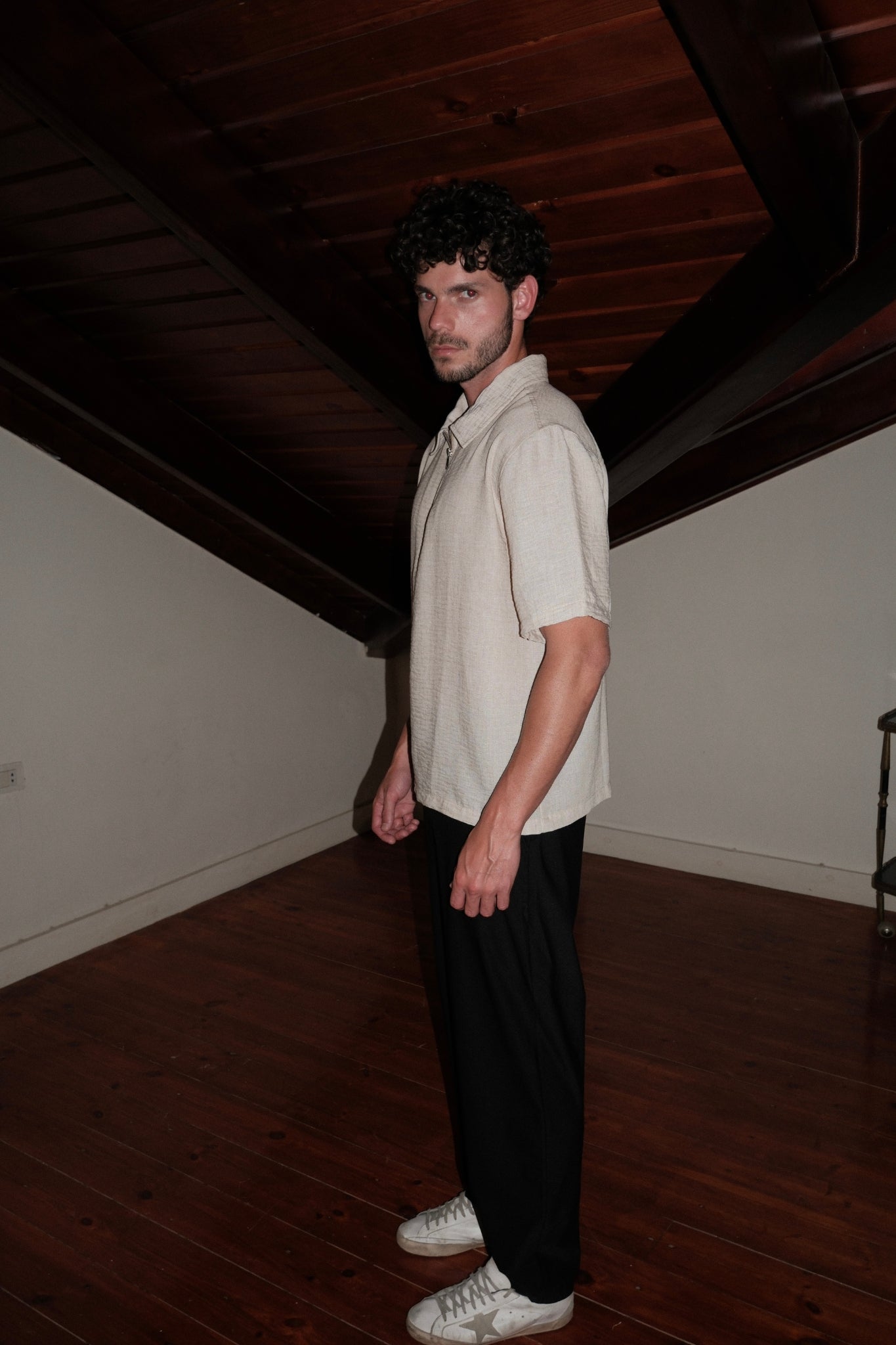 POLO ZIP BEIGE
