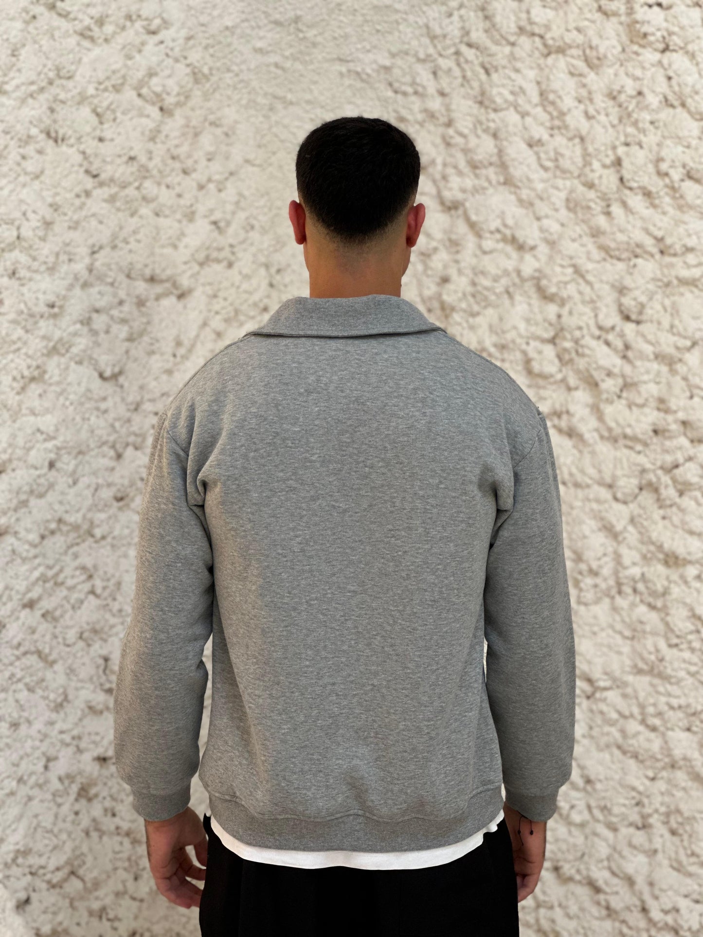 Fleece Grey Polo