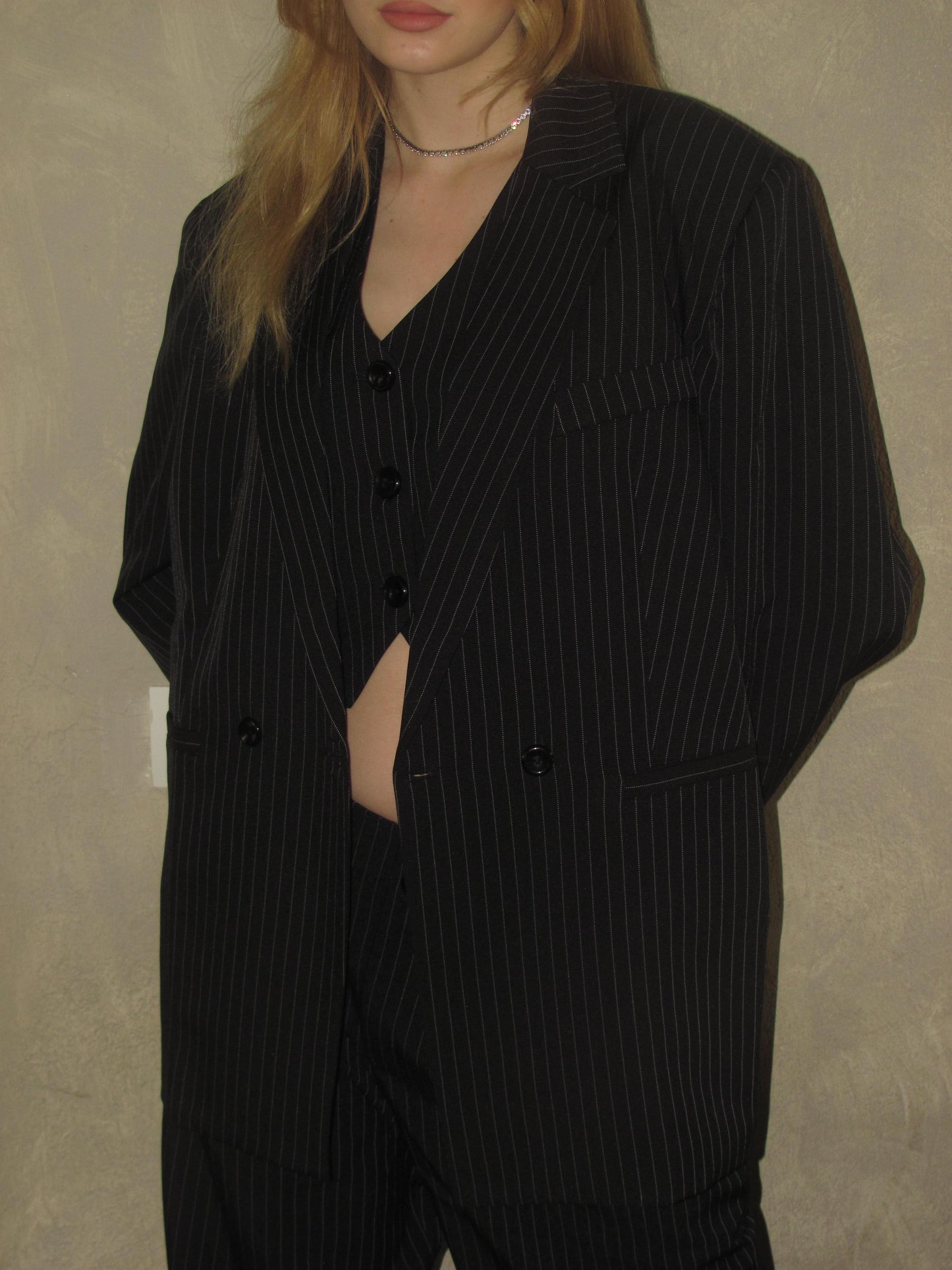 Black Stripped Blazer