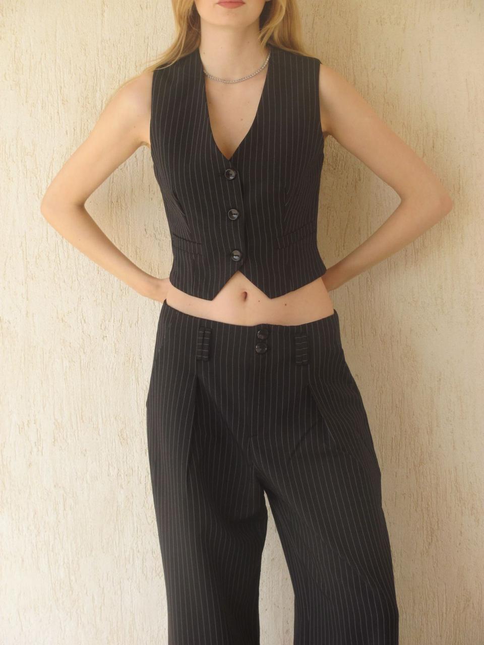 Black Stripped Vest