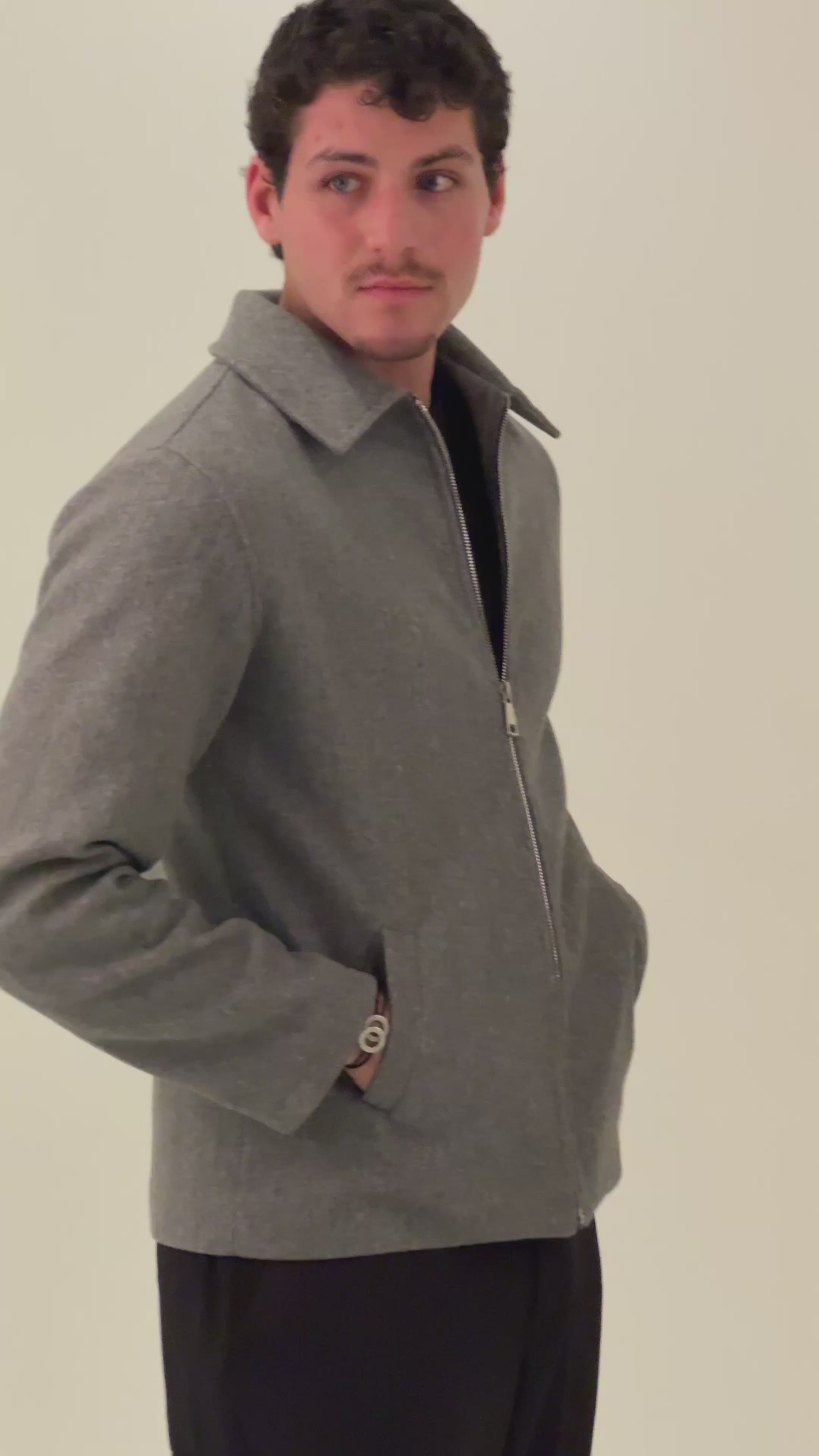 MEN'S GREY WOOL BLEND JACKET – BlueBlood